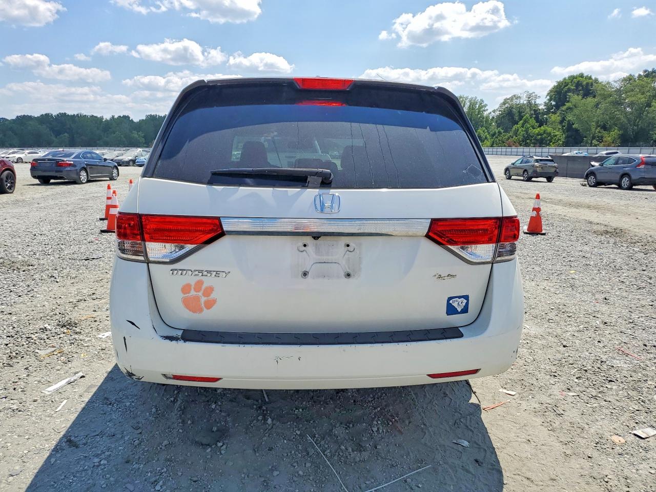 2014 Honda Odyssey Exl White vin: 5FNRL5H62EB051223