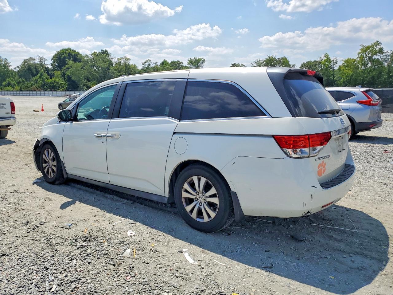 2014 Honda Odyssey Exl White vin: 5FNRL5H62EB051223