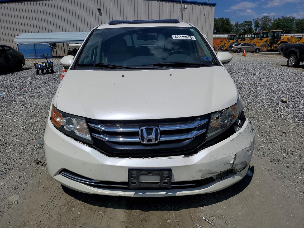 2014 Honda Odyssey Exl White vin: 5FNRL5H62EB051223