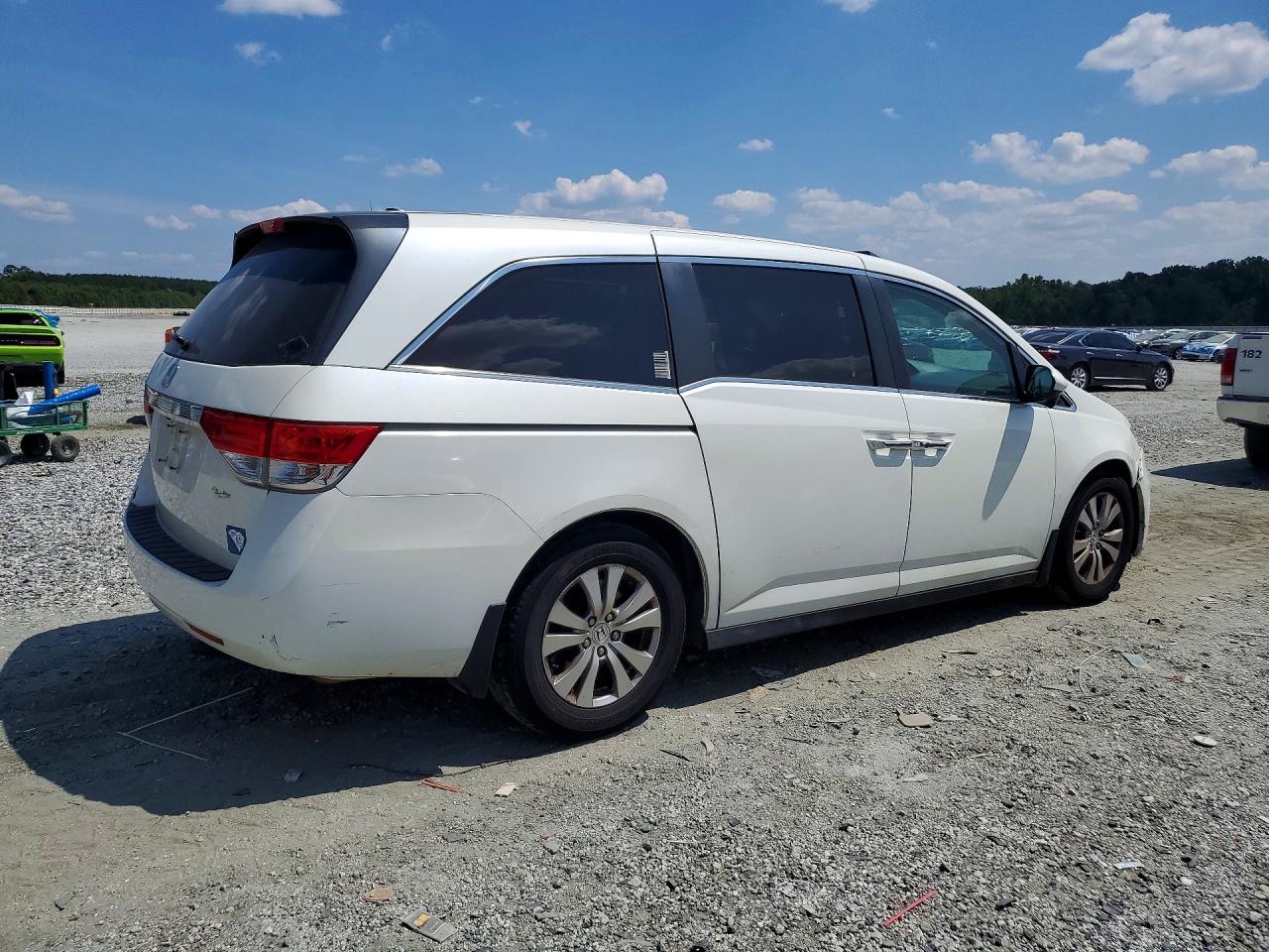 2014 Honda Odyssey Exl White vin: 5FNRL5H62EB051223