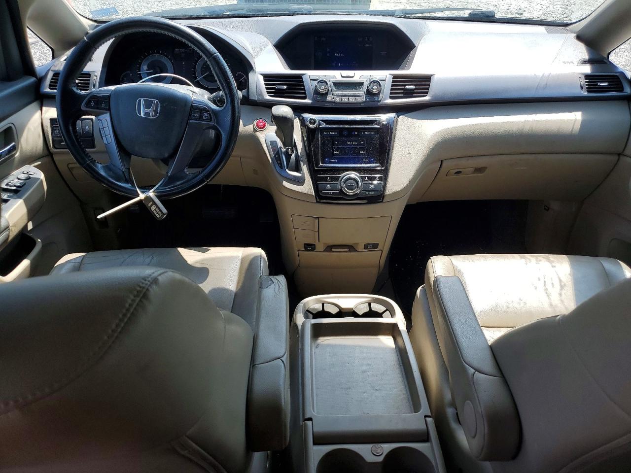 2014 Honda Odyssey Exl White vin: 5FNRL5H62EB051223