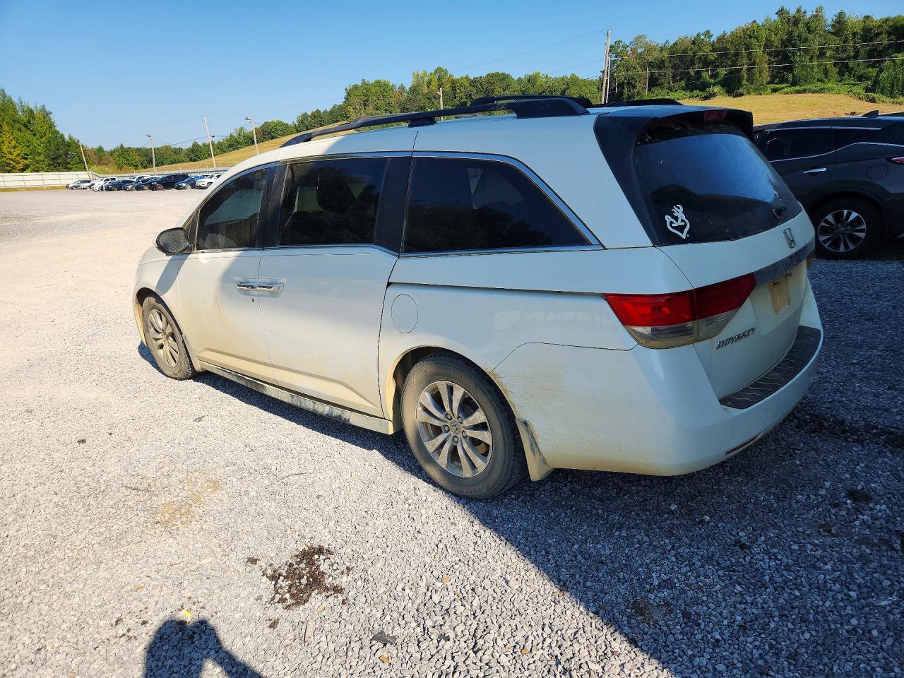 2014 Honda Odyssey Exl White vin: 5FNRL5H62EB051240