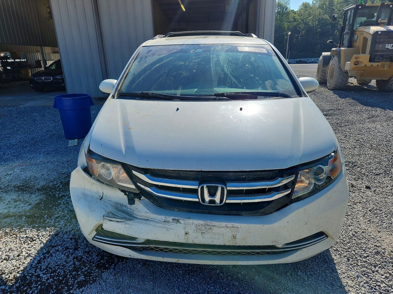 2014 Honda Odyssey Exl White vin: 5FNRL5H62EB051240