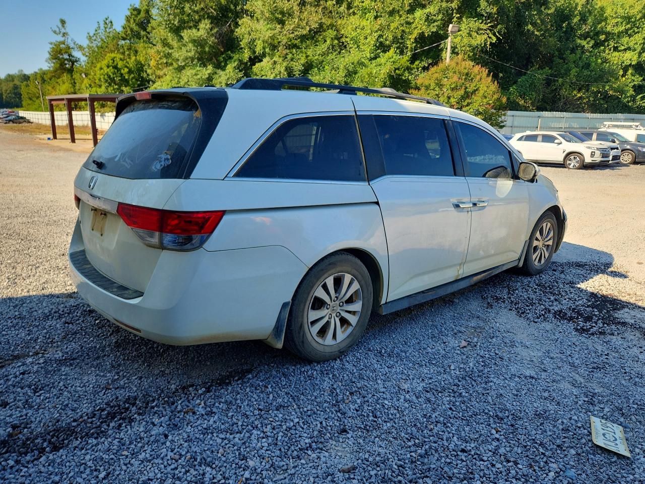 2014 Honda Odyssey Exl White vin: 5FNRL5H62EB051240