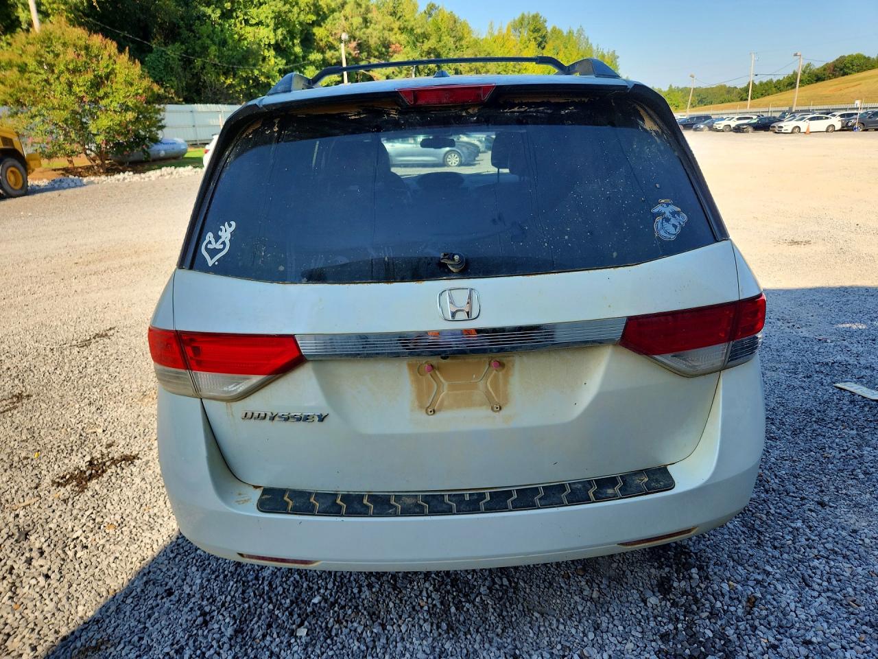 2014 Honda Odyssey Exl White vin: 5FNRL5H62EB051240