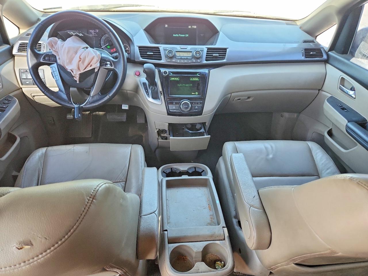 2014 Honda Odyssey Exl White vin: 5FNRL5H62EB051240