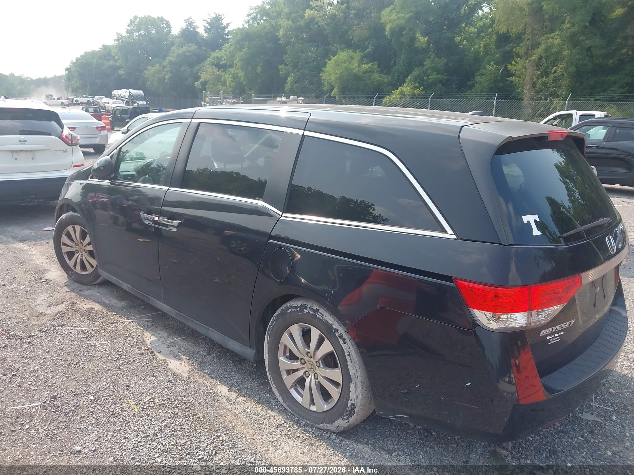 2014 Honda Odyssey Ex-l Black vin: 5FNRL5H62EB055384