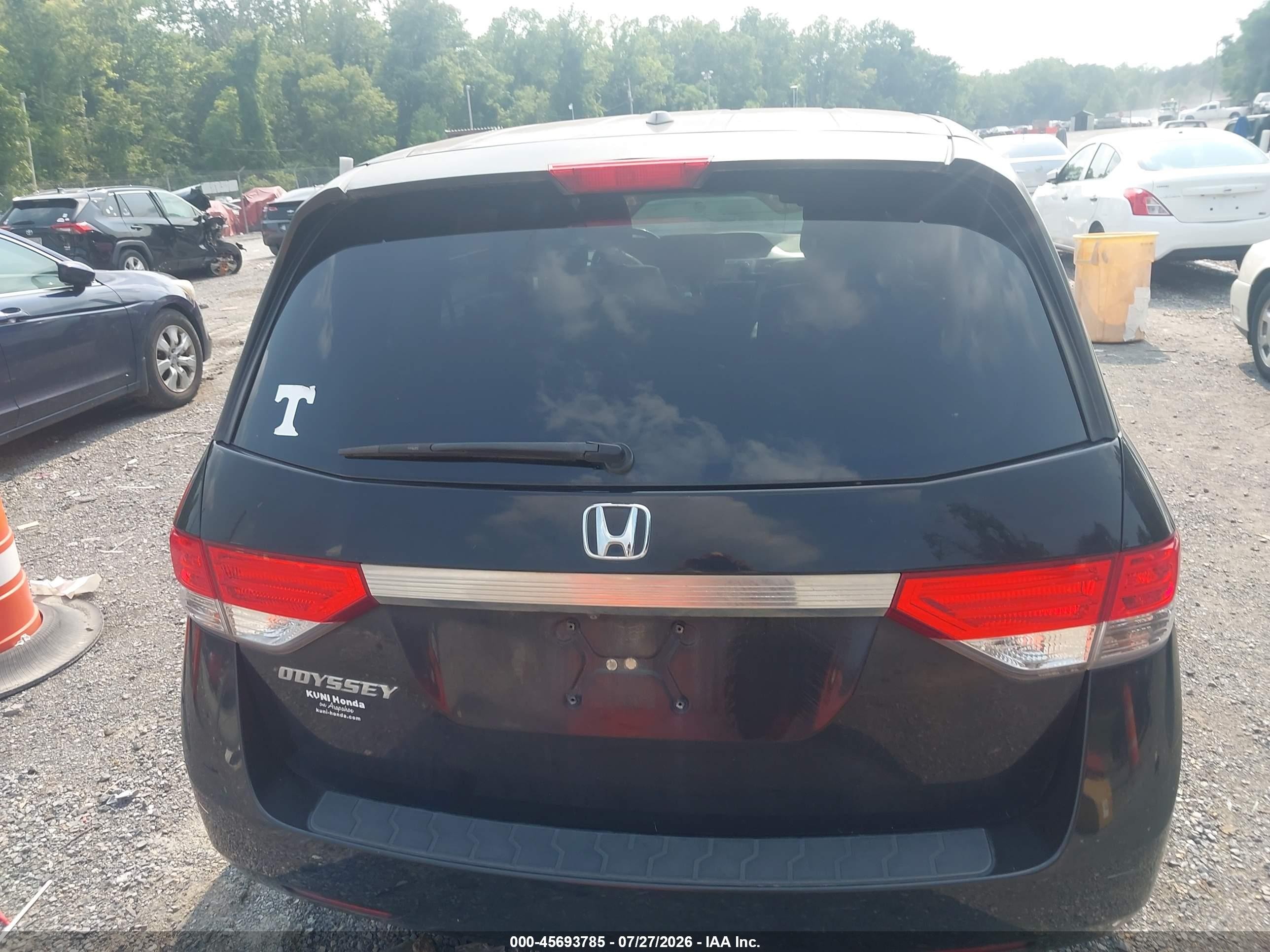 2014 Honda Odyssey Ex-l Black vin: 5FNRL5H62EB055384