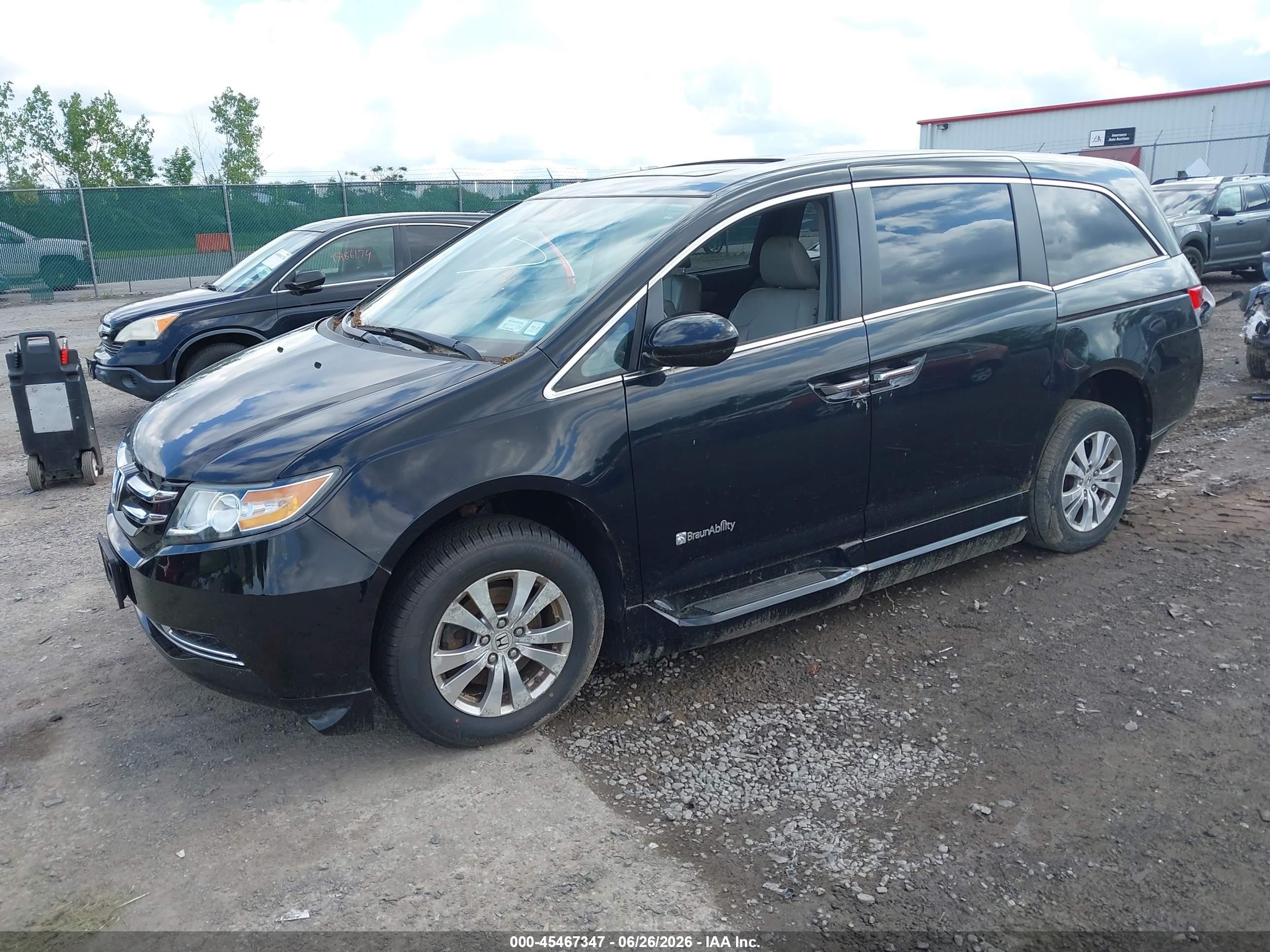 2014 Honda Odyssey Ex-l Black vin: 5FNRL5H62EB056082