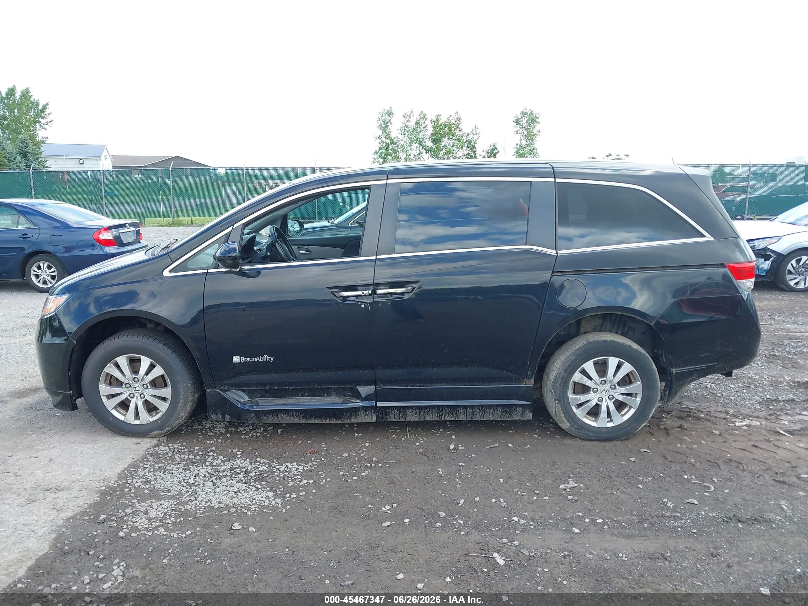 2014 Honda Odyssey Ex-l Black vin: 5FNRL5H62EB056082