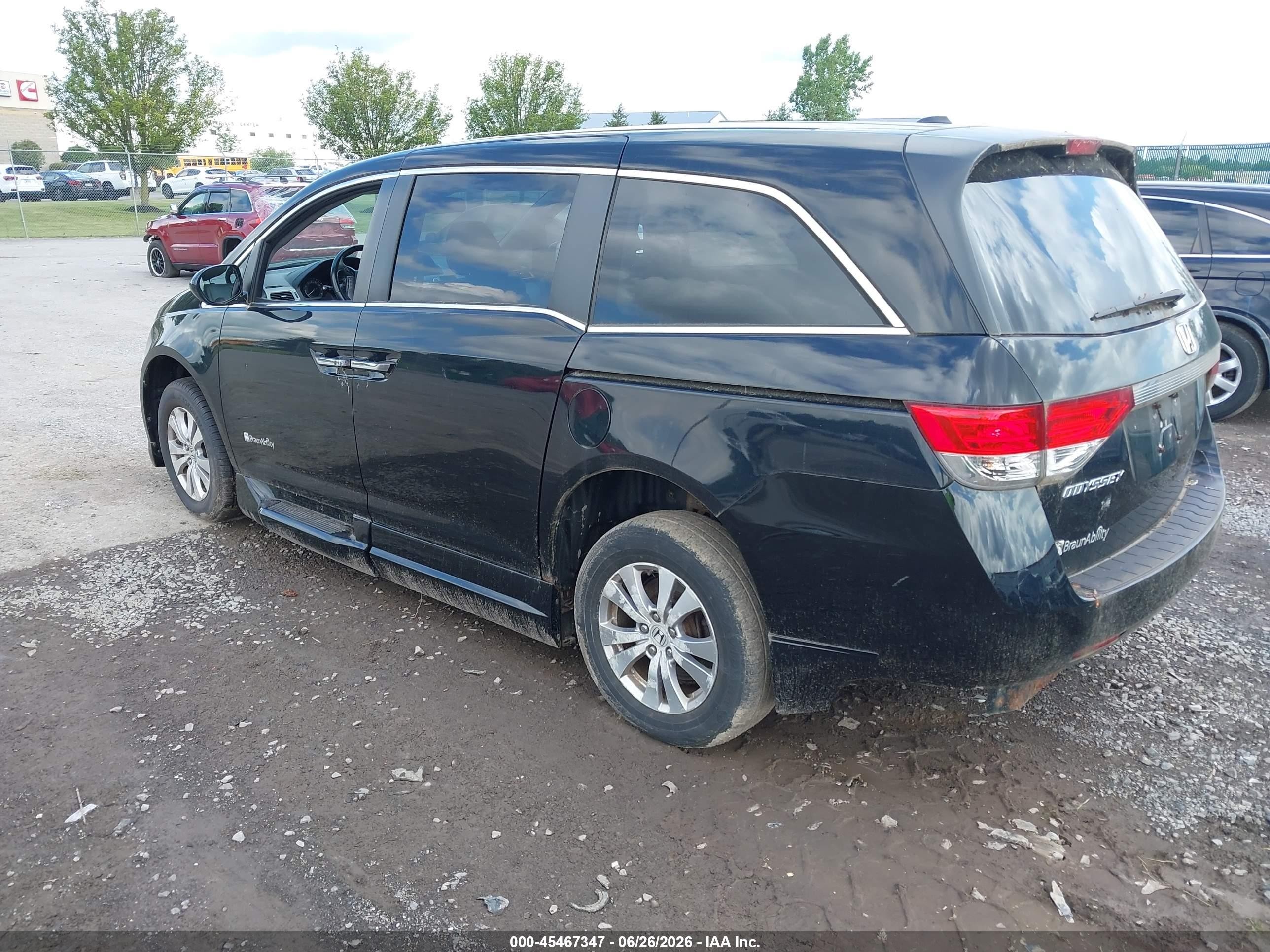 2014 Honda Odyssey Ex-l Black vin: 5FNRL5H62EB056082