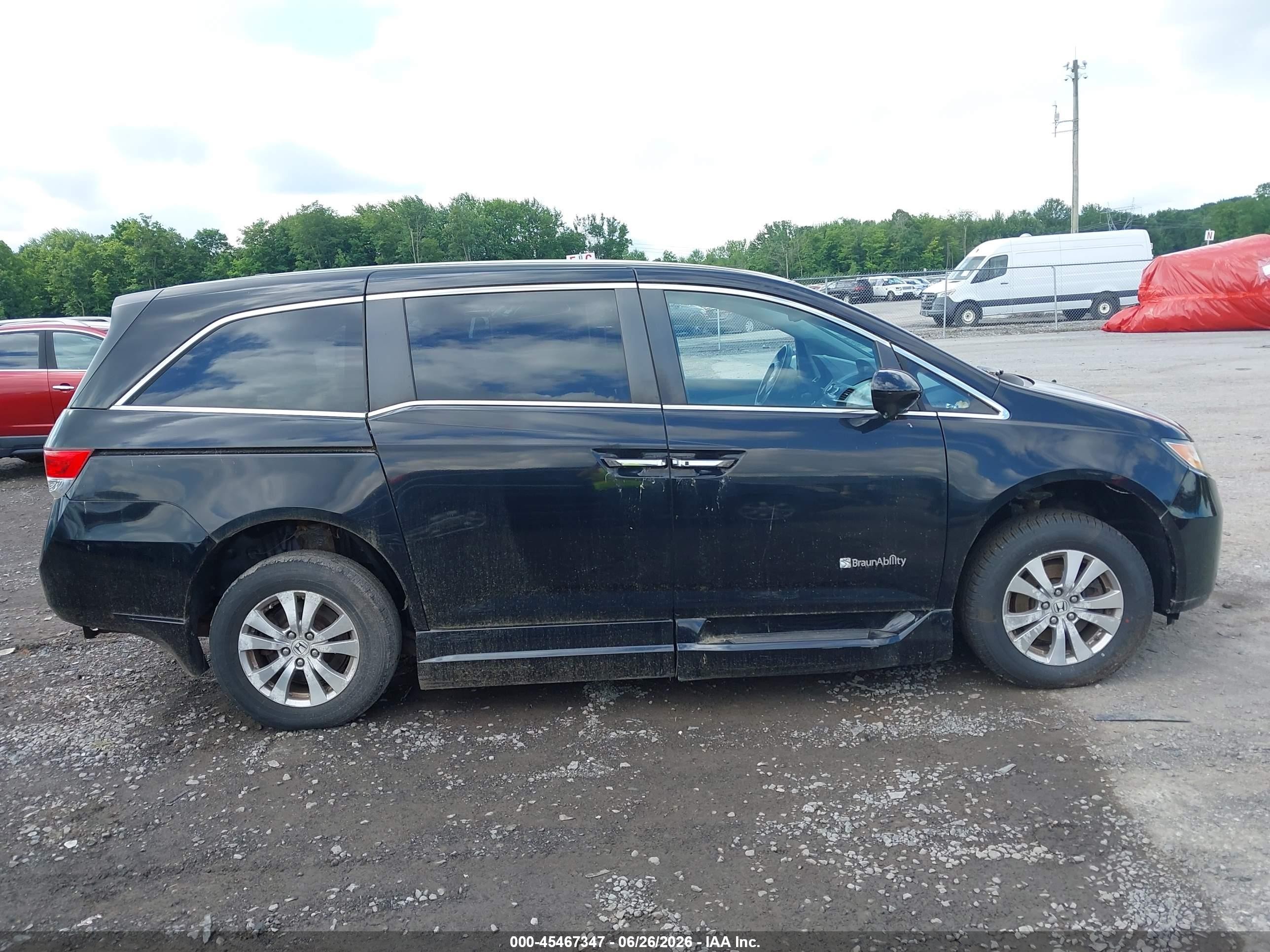 2014 Honda Odyssey Ex-l Black vin: 5FNRL5H62EB056082