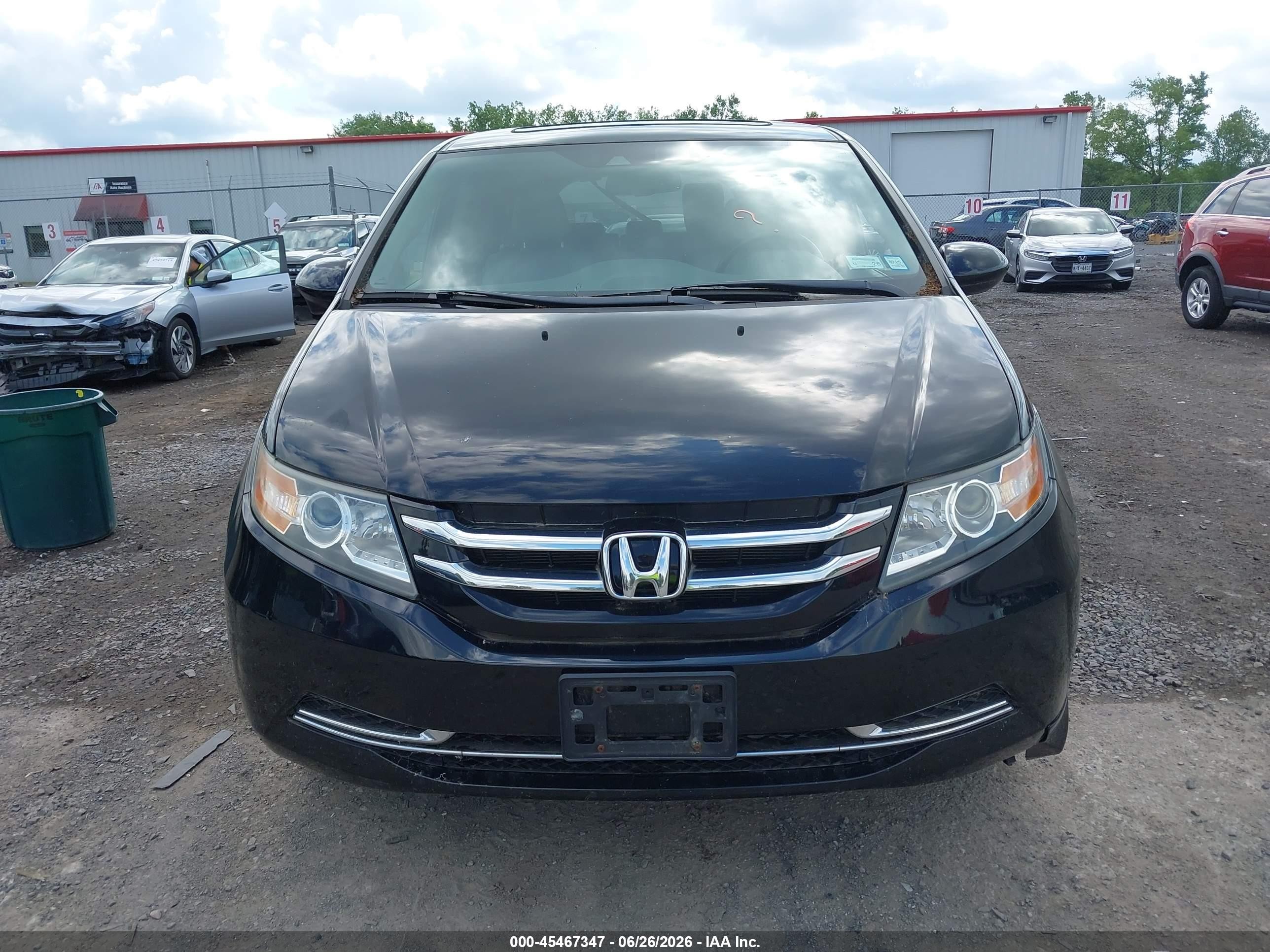2014 Honda Odyssey Ex-l Black vin: 5FNRL5H62EB056082