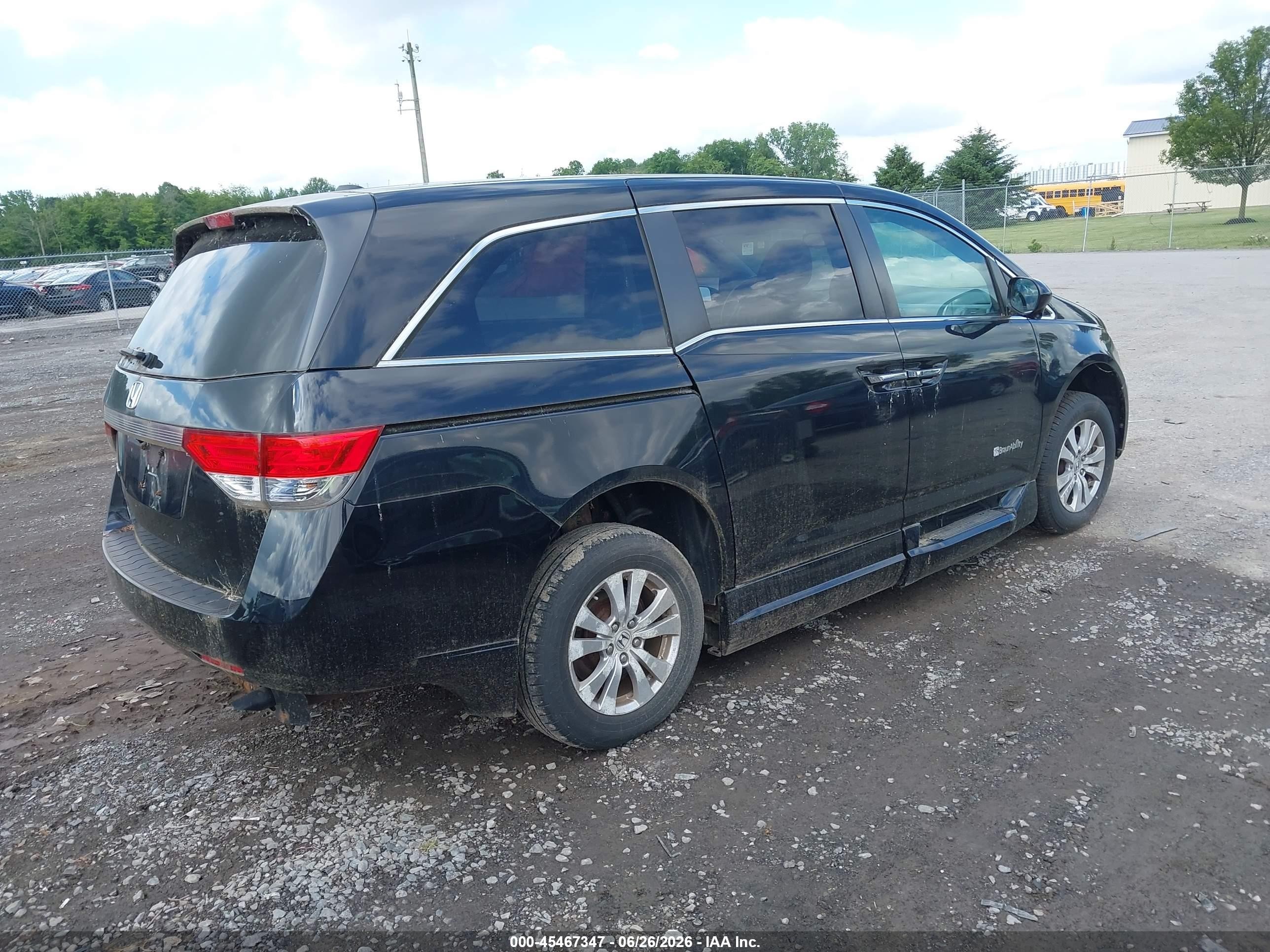2014 Honda Odyssey Ex-l Black vin: 5FNRL5H62EB056082