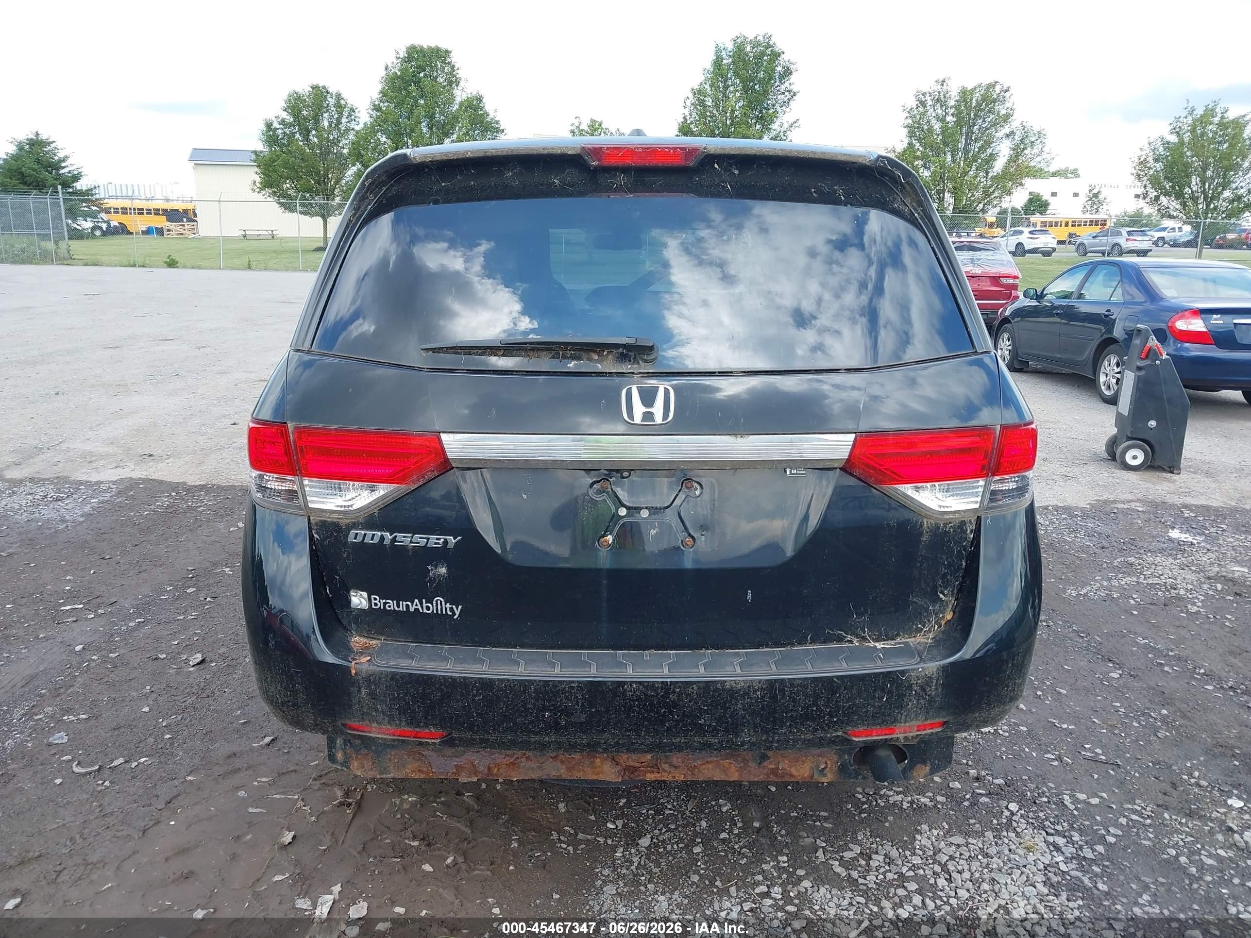 2014 Honda Odyssey Ex-l Black vin: 5FNRL5H62EB056082
