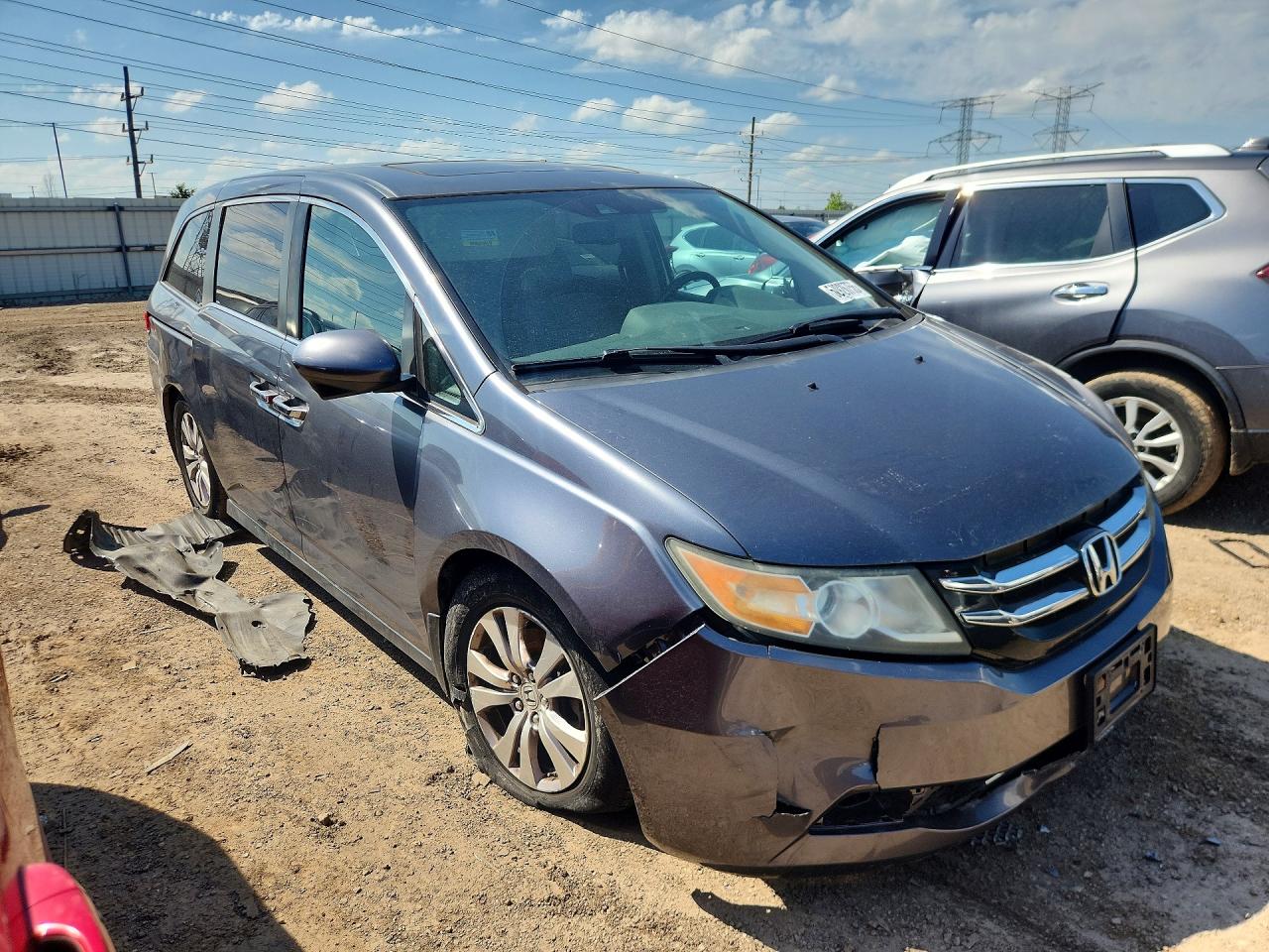 2014 Honda Odyssey Exl Gray vin: 5FNRL5H62EB062819