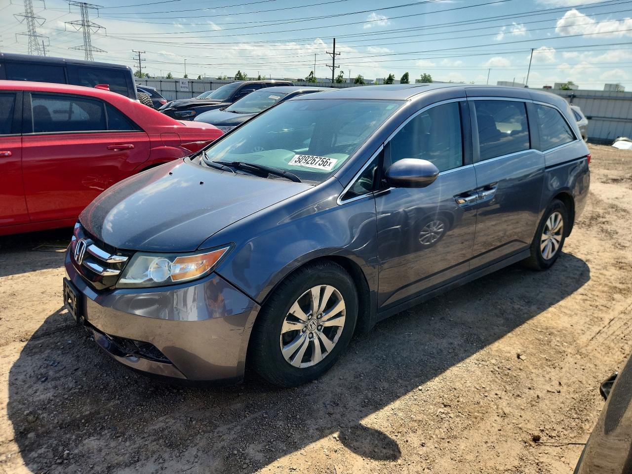2014 Honda Odyssey Exl Gray vin: 5FNRL5H62EB062819