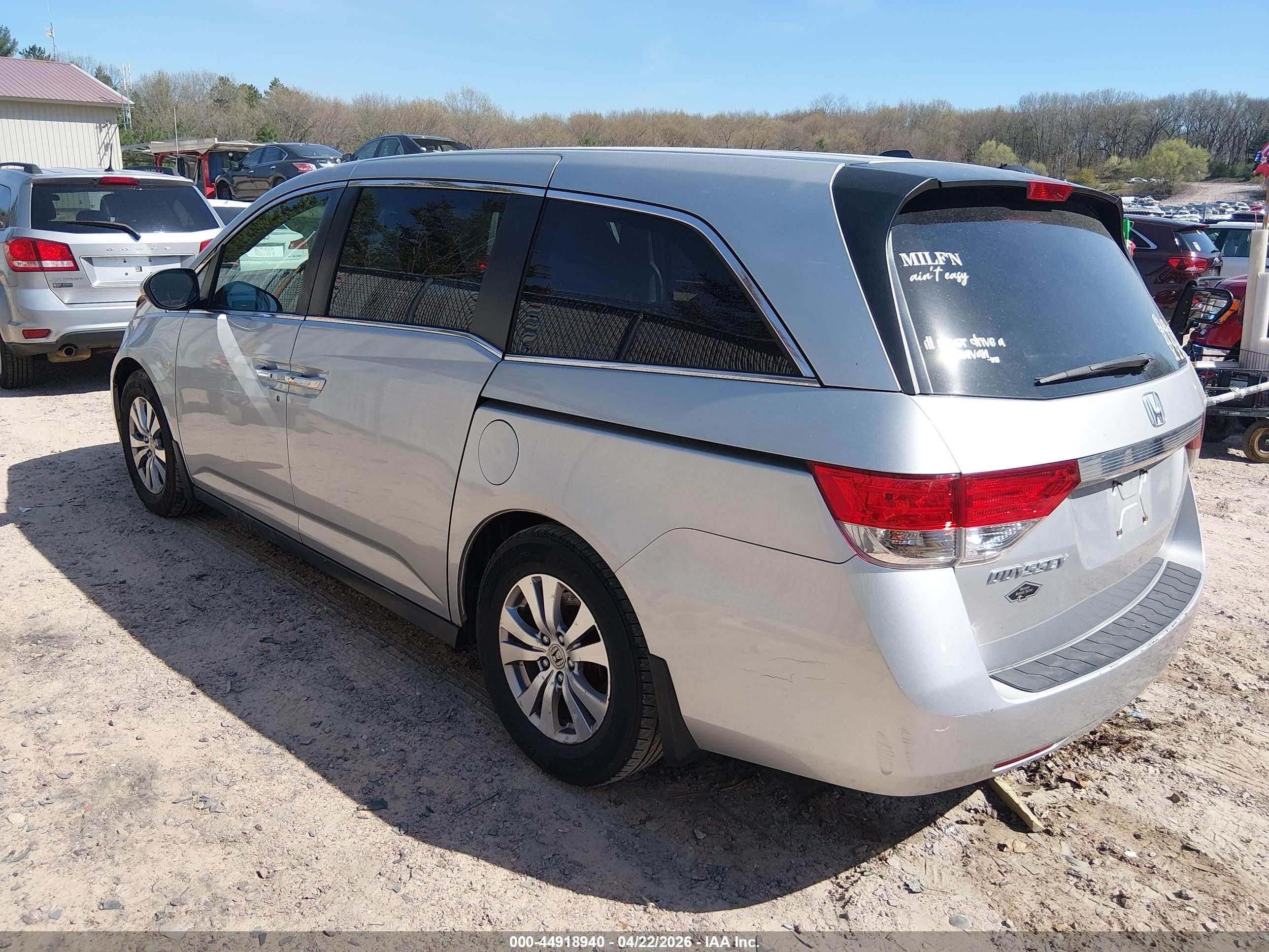 2014 Honda Odyssey Ex-l Silver vin: 5FNRL5H62EB063291