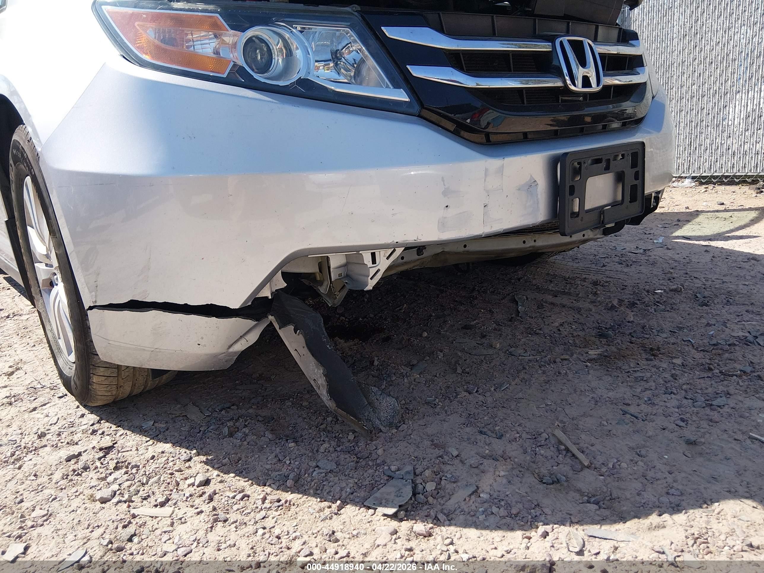 2014 Honda Odyssey Ex-l Silver vin: 5FNRL5H62EB063291