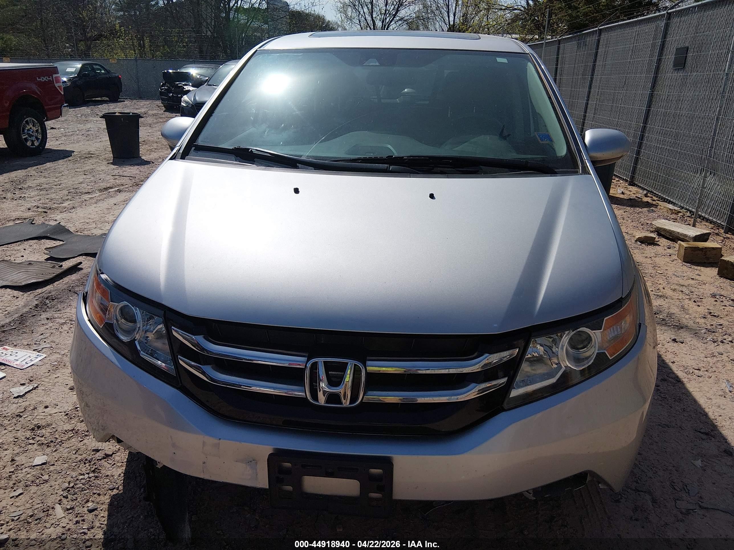 2014 Honda Odyssey Ex-l Silver vin: 5FNRL5H62EB063291