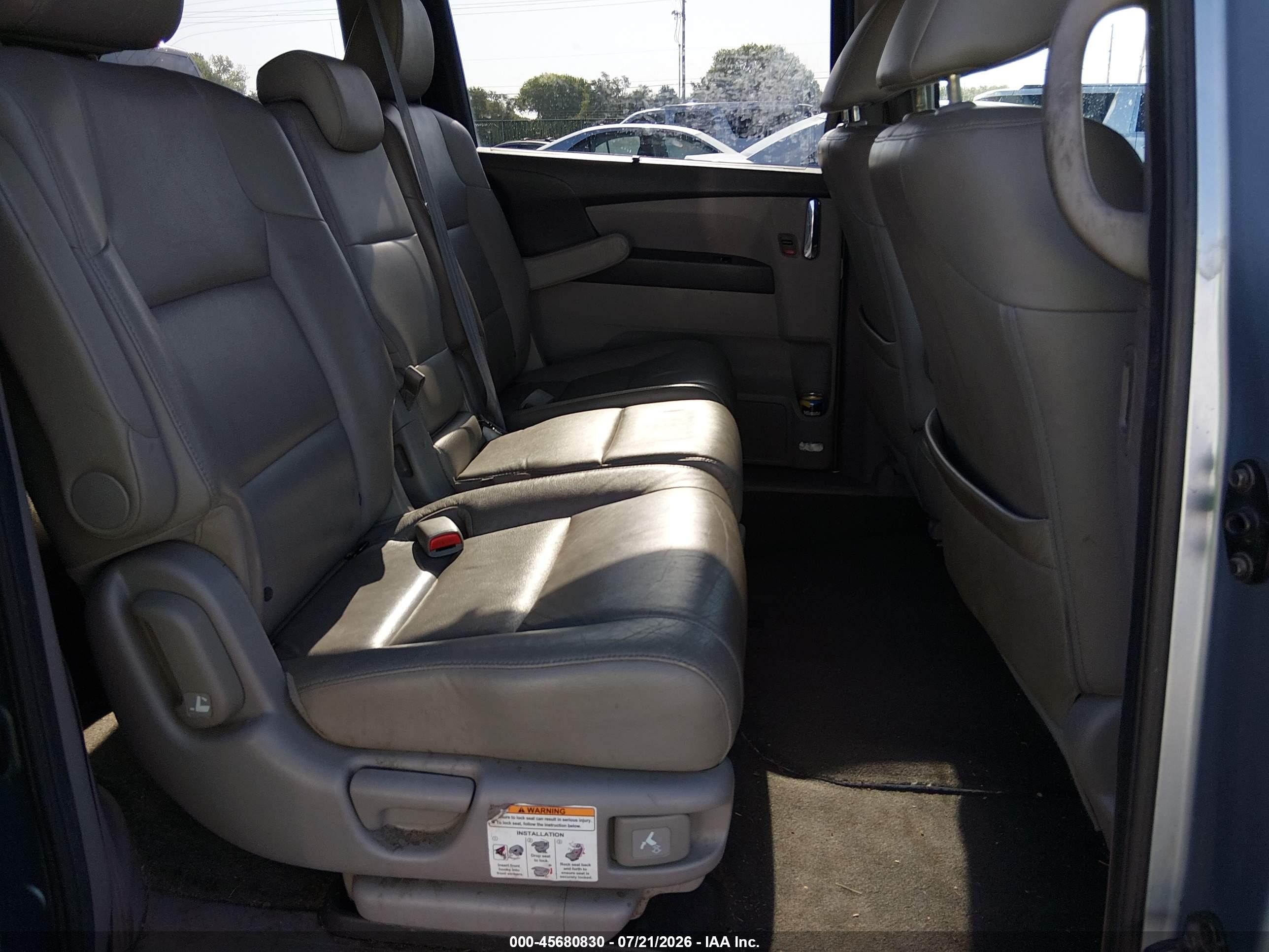 2014 Honda Odyssey Ex-l Blue vin: 5FNRL5H62EB065302