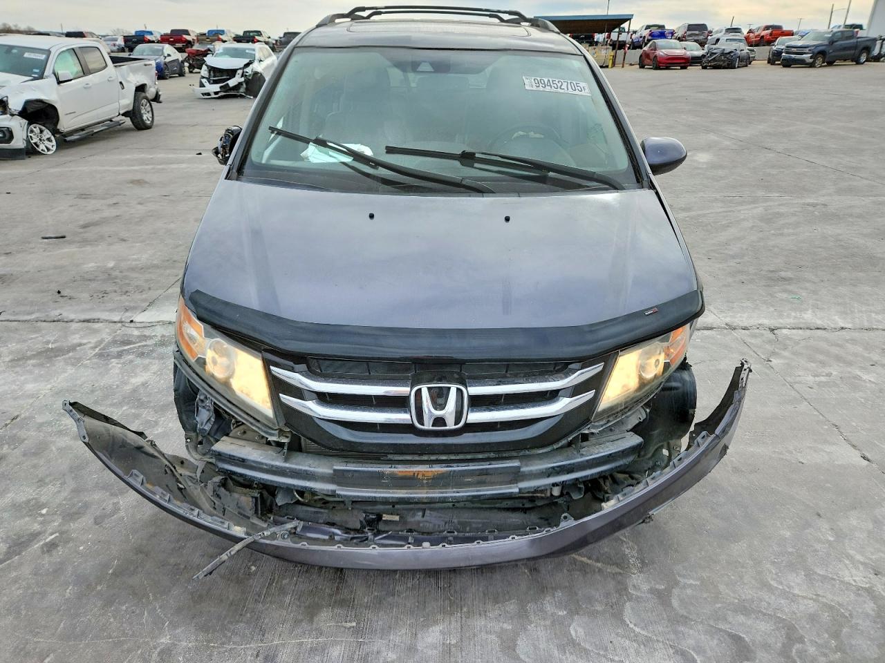 2014 Honda Odyssey Exl Gray vin: 5FNRL5H62EB074601
