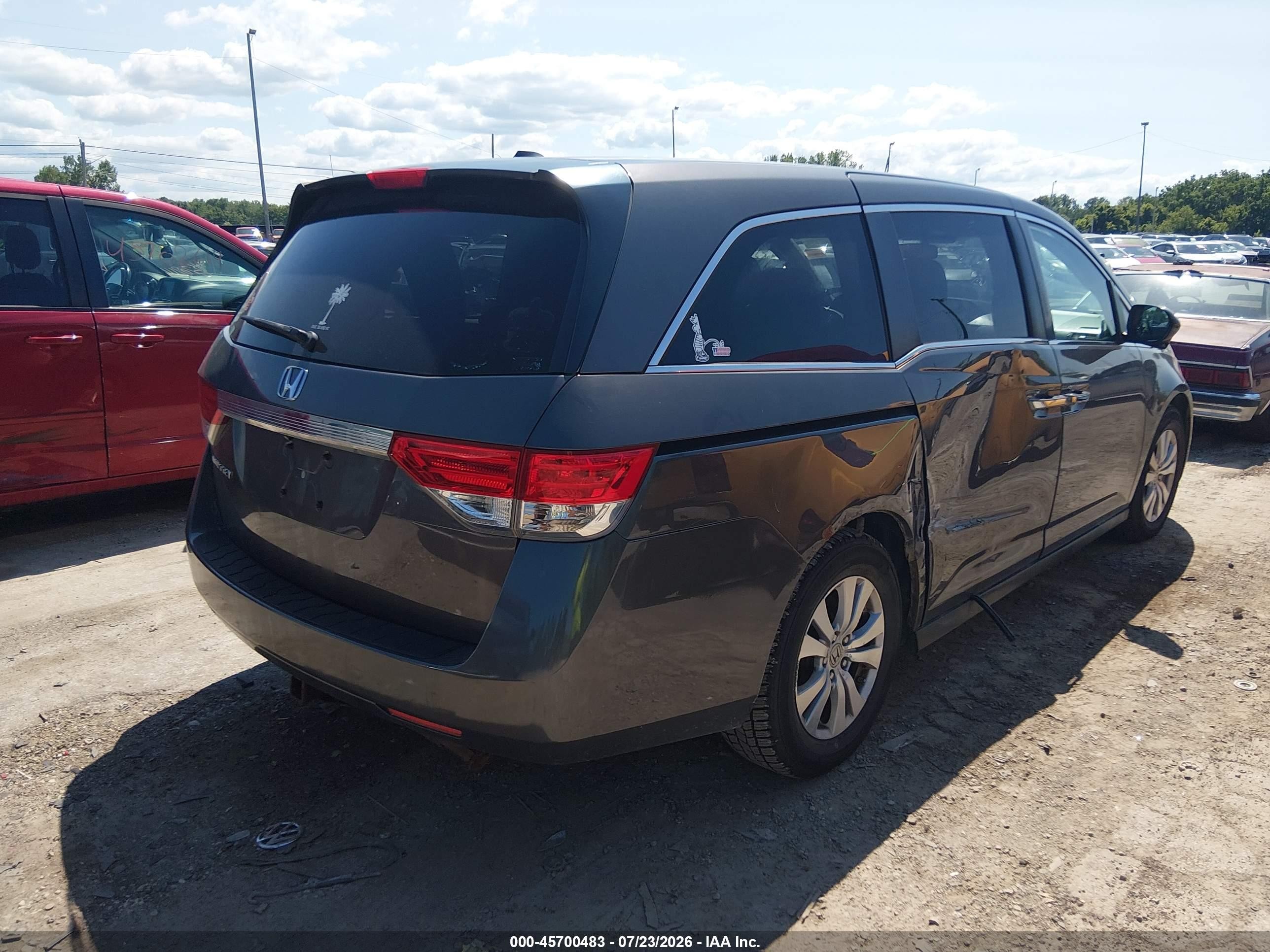 2014 Honda Odyssey Ex-l Gray vin: 5FNRL5H62EB110352