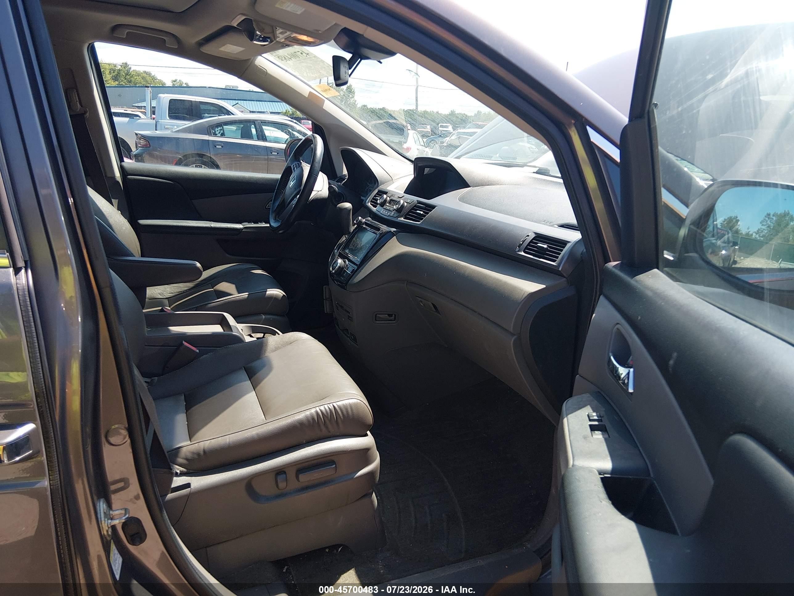 2014 Honda Odyssey Ex-l Gray vin: 5FNRL5H62EB110352