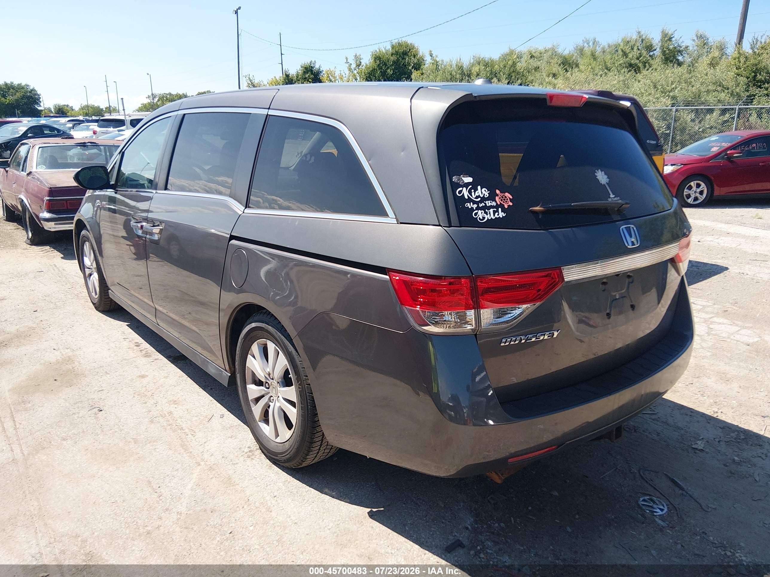 2014 Honda Odyssey Ex-l Gray vin: 5FNRL5H62EB110352