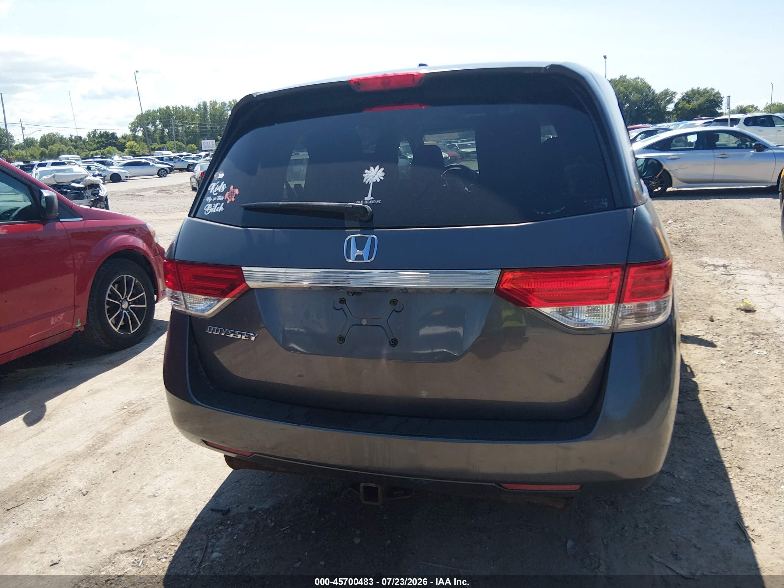 2014 Honda Odyssey Ex-l Gray vin: 5FNRL5H62EB110352