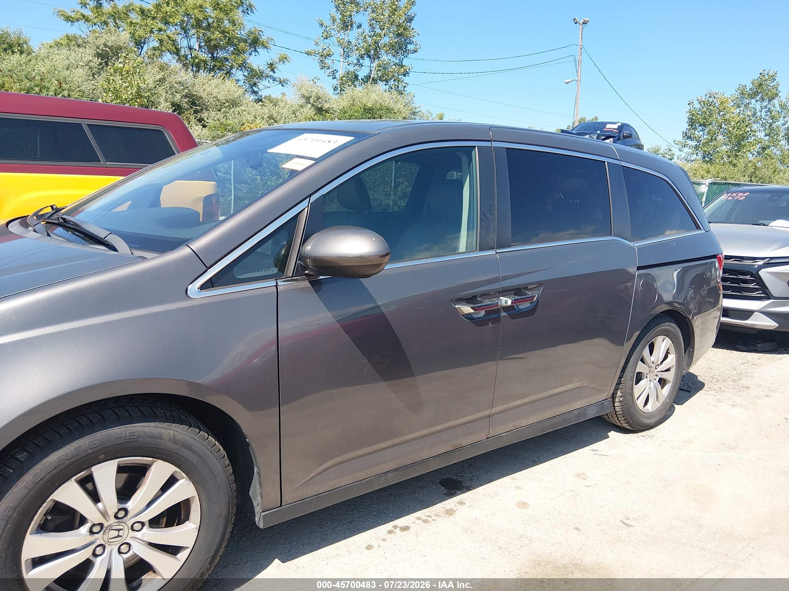 2014 Honda Odyssey Ex-l Gray vin: 5FNRL5H62EB110352