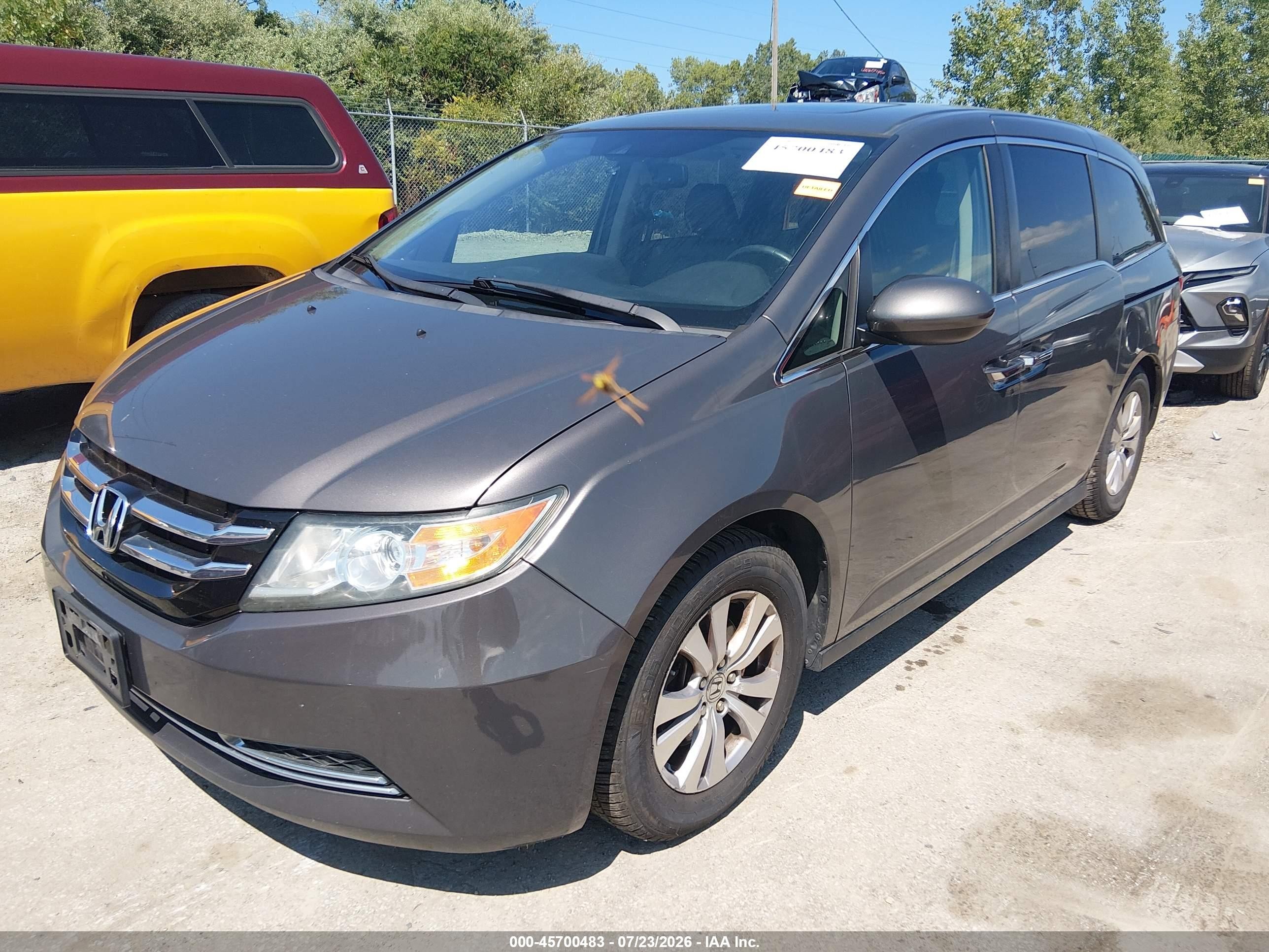 2014 Honda Odyssey Ex-l Gray vin: 5FNRL5H62EB110352