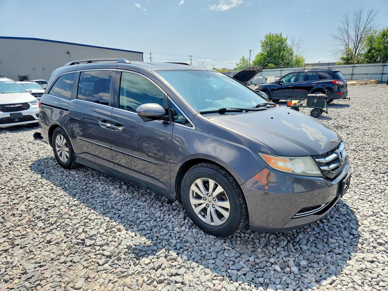 2014 Honda Odyssey Exl Brown vin: 5FNRL5H62EB117074