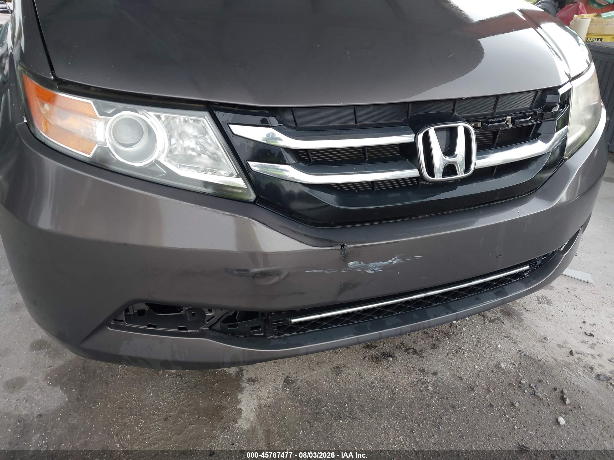 2014 Honda Odyssey Ex-l Gray vin: 5FNRL5H62EB124588