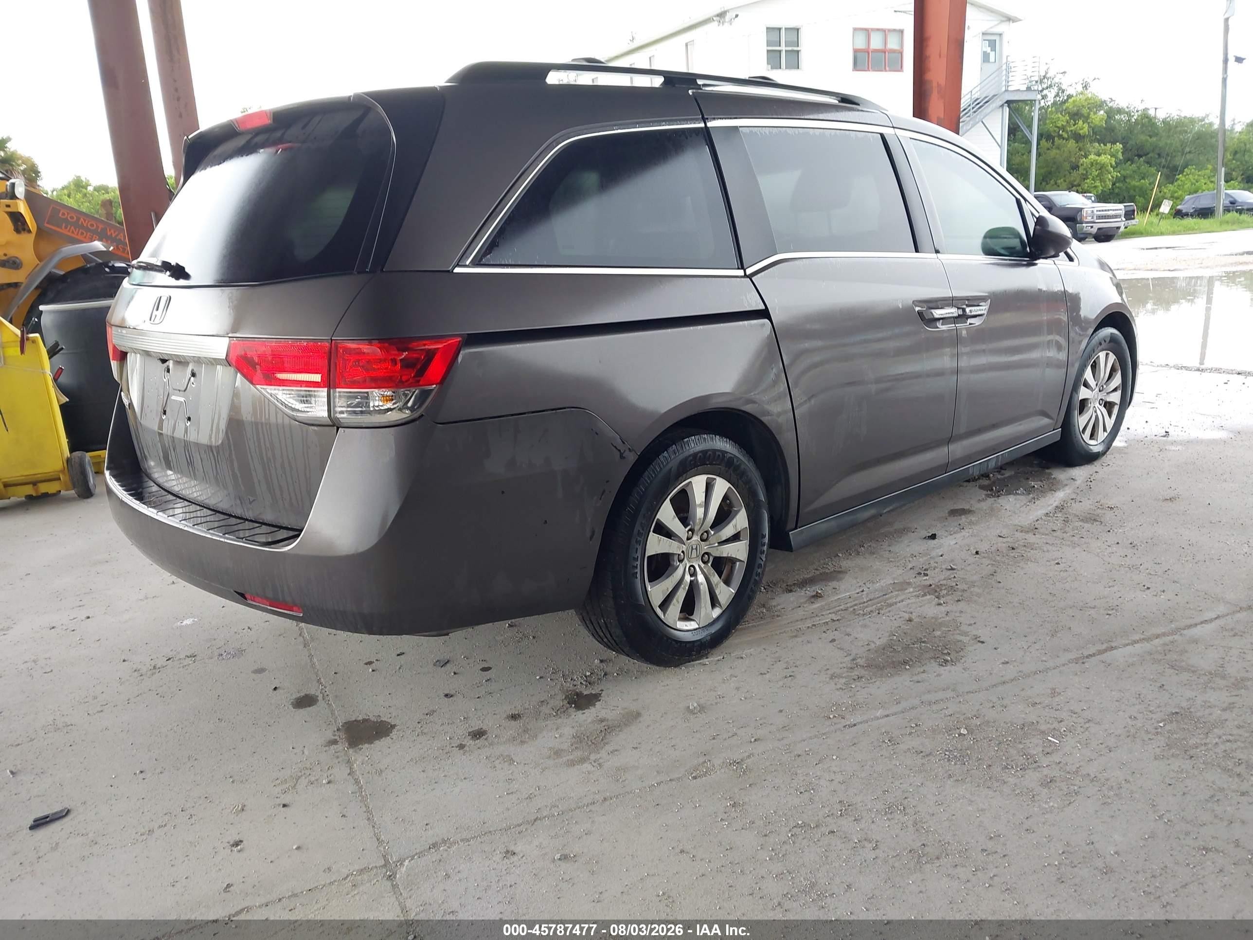 2014 Honda Odyssey Ex-l Gray vin: 5FNRL5H62EB124588