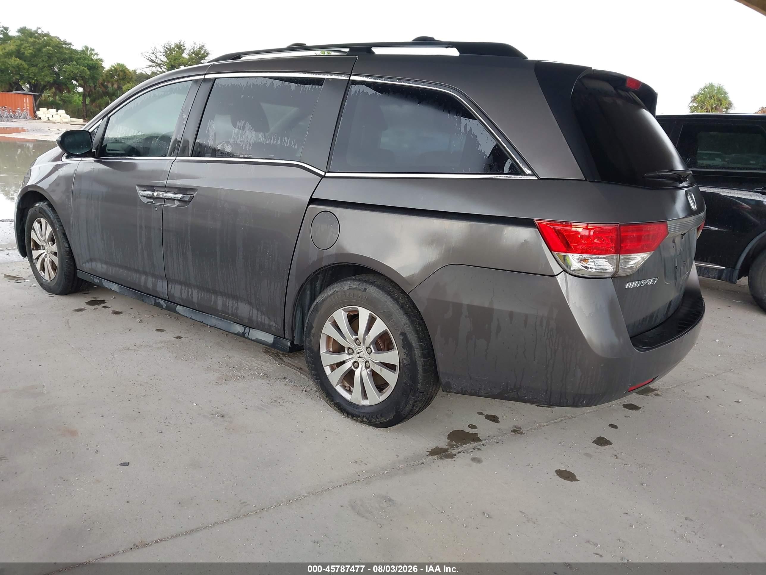 2014 Honda Odyssey Ex-l Gray vin: 5FNRL5H62EB124588