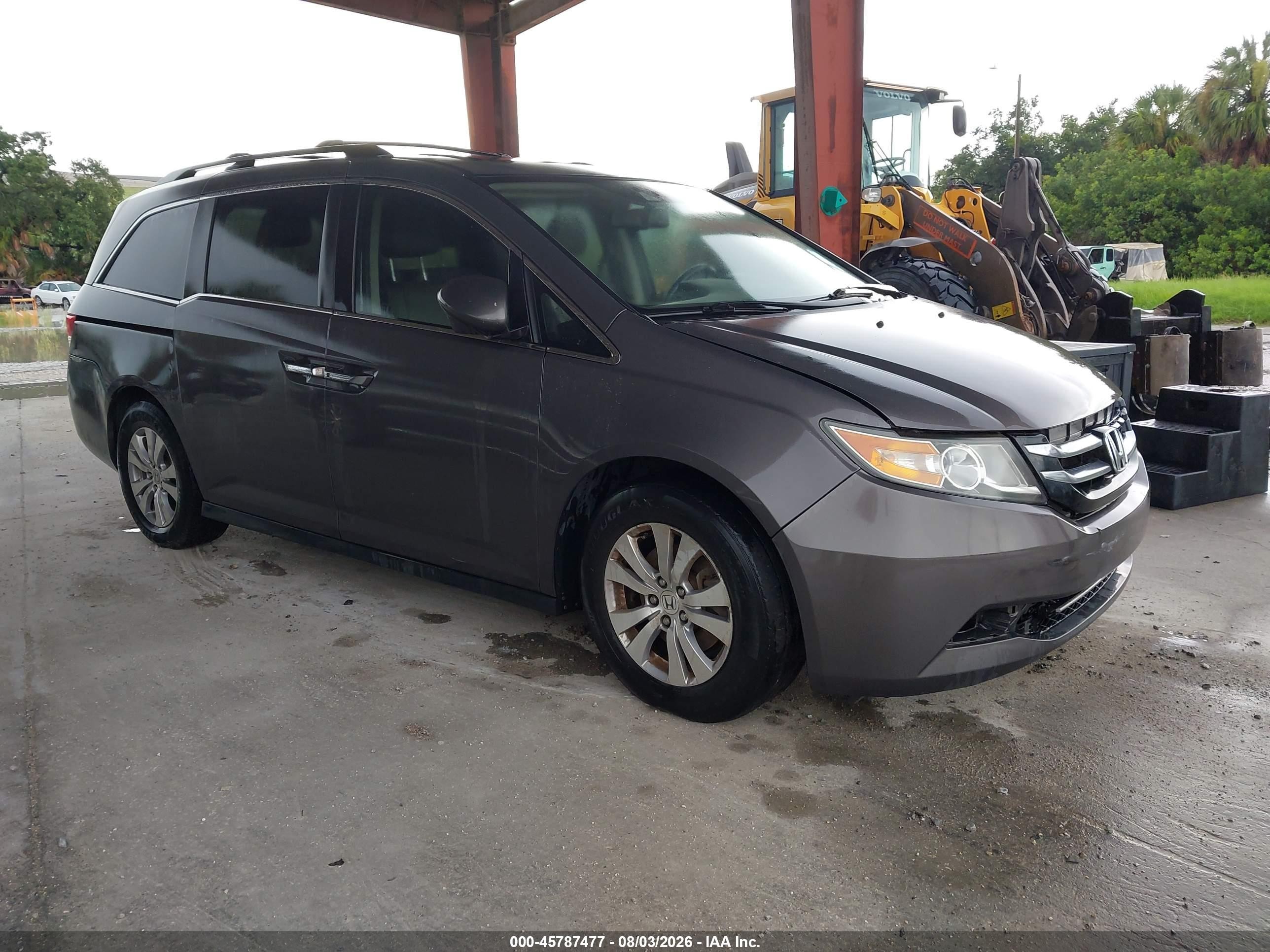 2014 Honda Odyssey Ex-l Gray vin: 5FNRL5H62EB124588