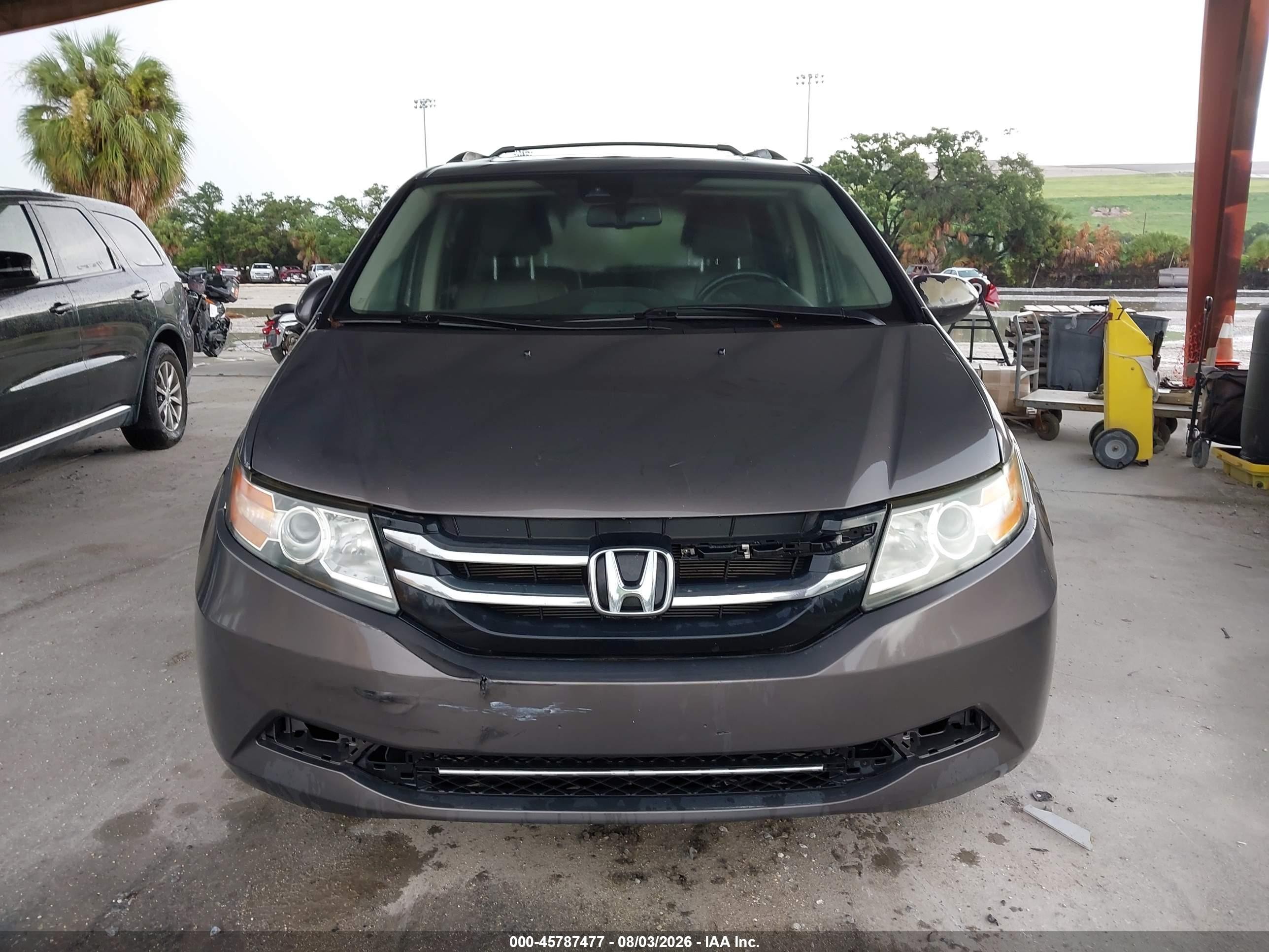 2014 Honda Odyssey Ex-l Gray vin: 5FNRL5H62EB124588