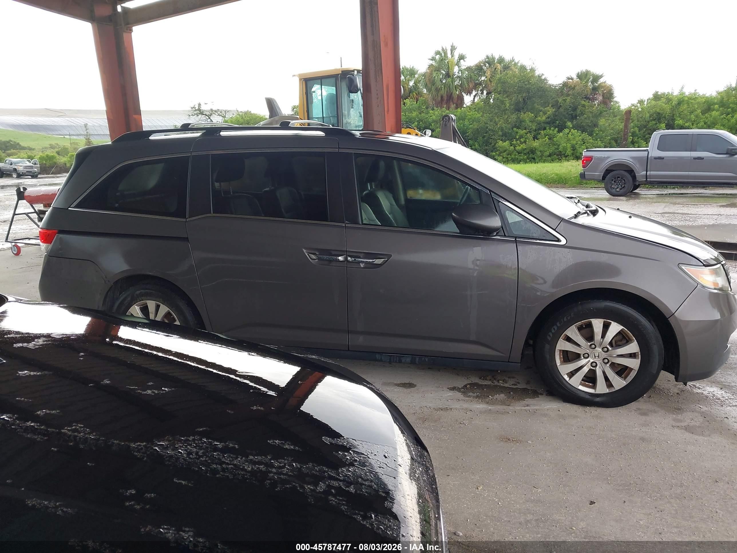 2014 Honda Odyssey Ex-l Gray vin: 5FNRL5H62EB124588