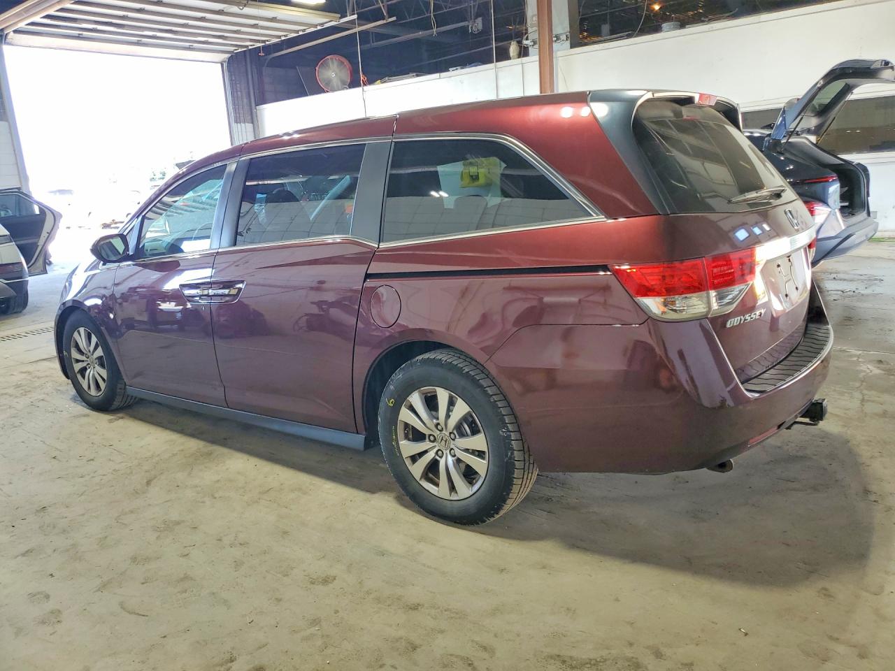 2014 Honda Odyssey Exl Burgundy vin: 5FNRL5H62EB135042