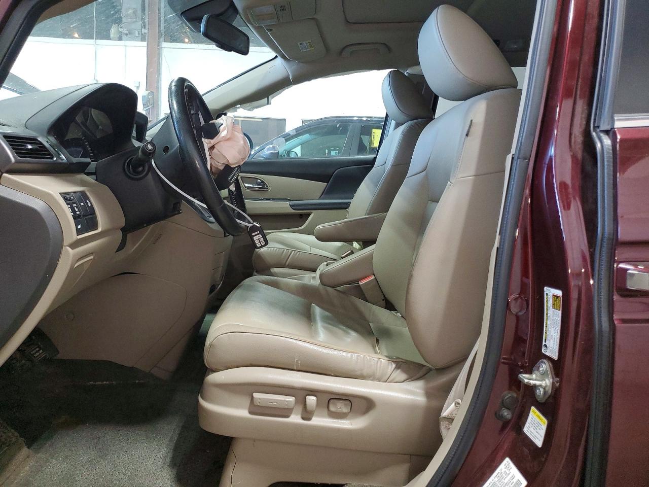 2014 Honda Odyssey Exl Burgundy vin: 5FNRL5H62EB135042