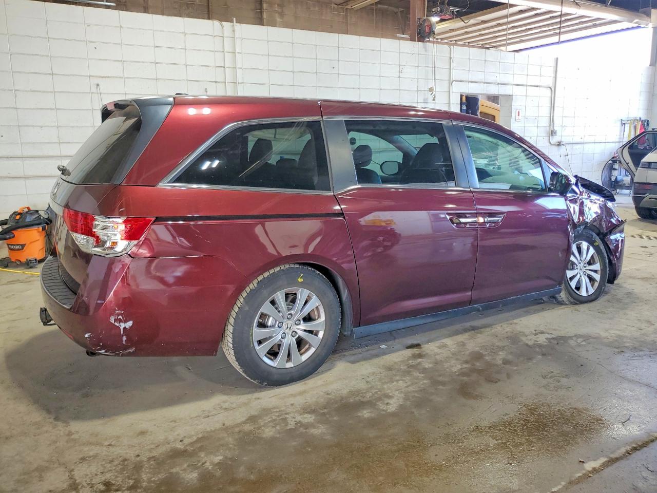 2014 Honda Odyssey Exl Burgundy vin: 5FNRL5H62EB135042