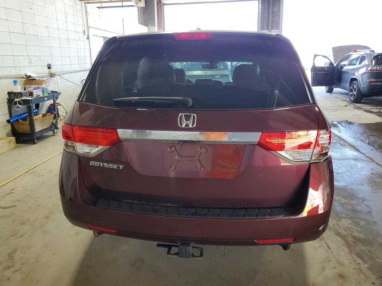 2014 Honda Odyssey Exl Burgundy vin: 5FNRL5H62EB135042