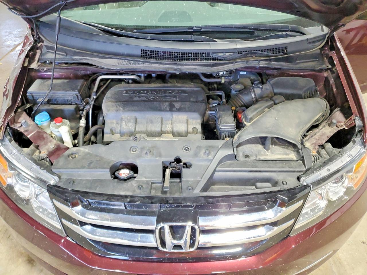 2014 Honda Odyssey Exl Burgundy vin: 5FNRL5H62EB135042