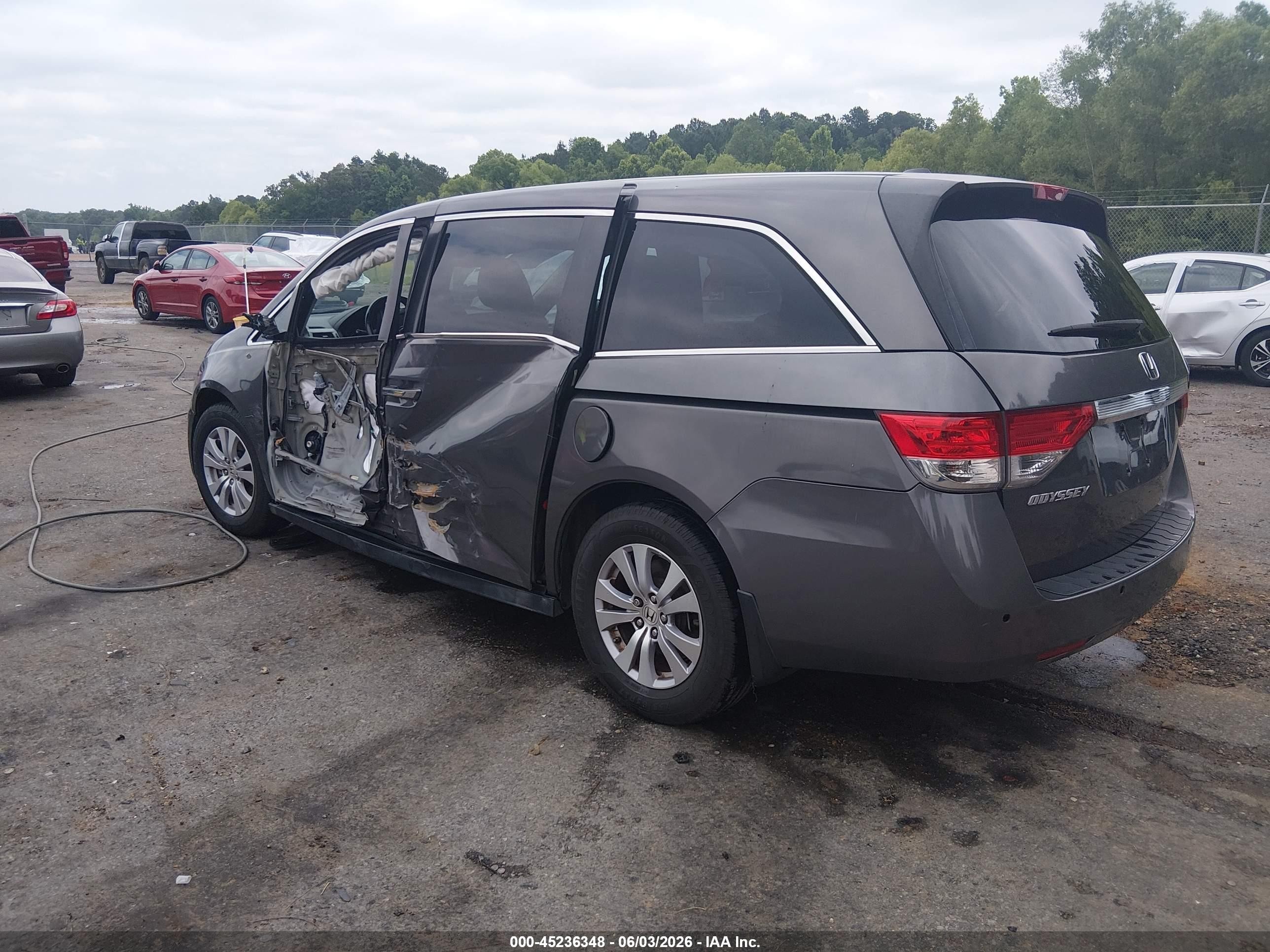2015 Honda Odyssey Ex-l Gray vin: 5FNRL5H62FB001973