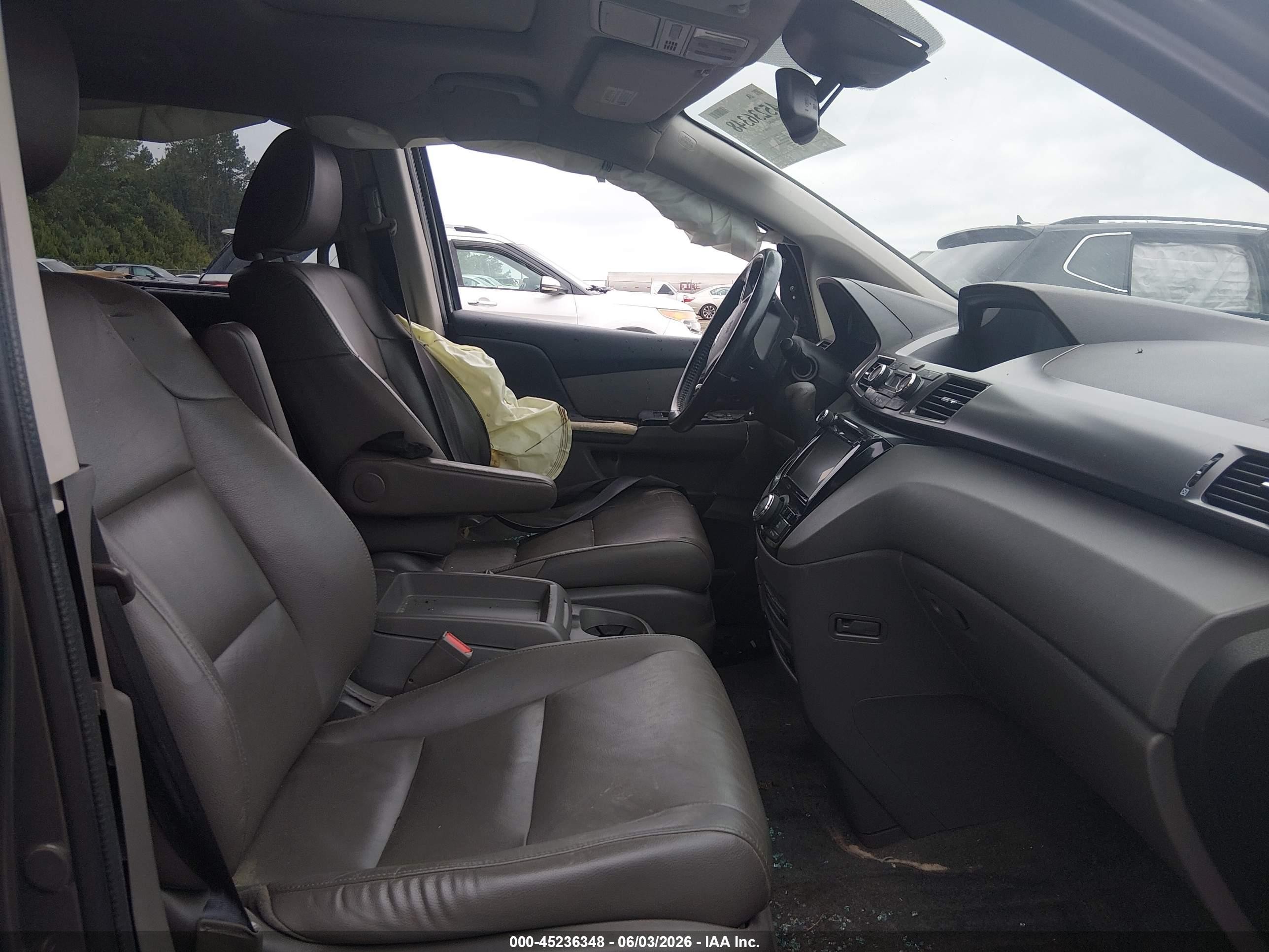 2015 Honda Odyssey Ex-l Gray vin: 5FNRL5H62FB001973