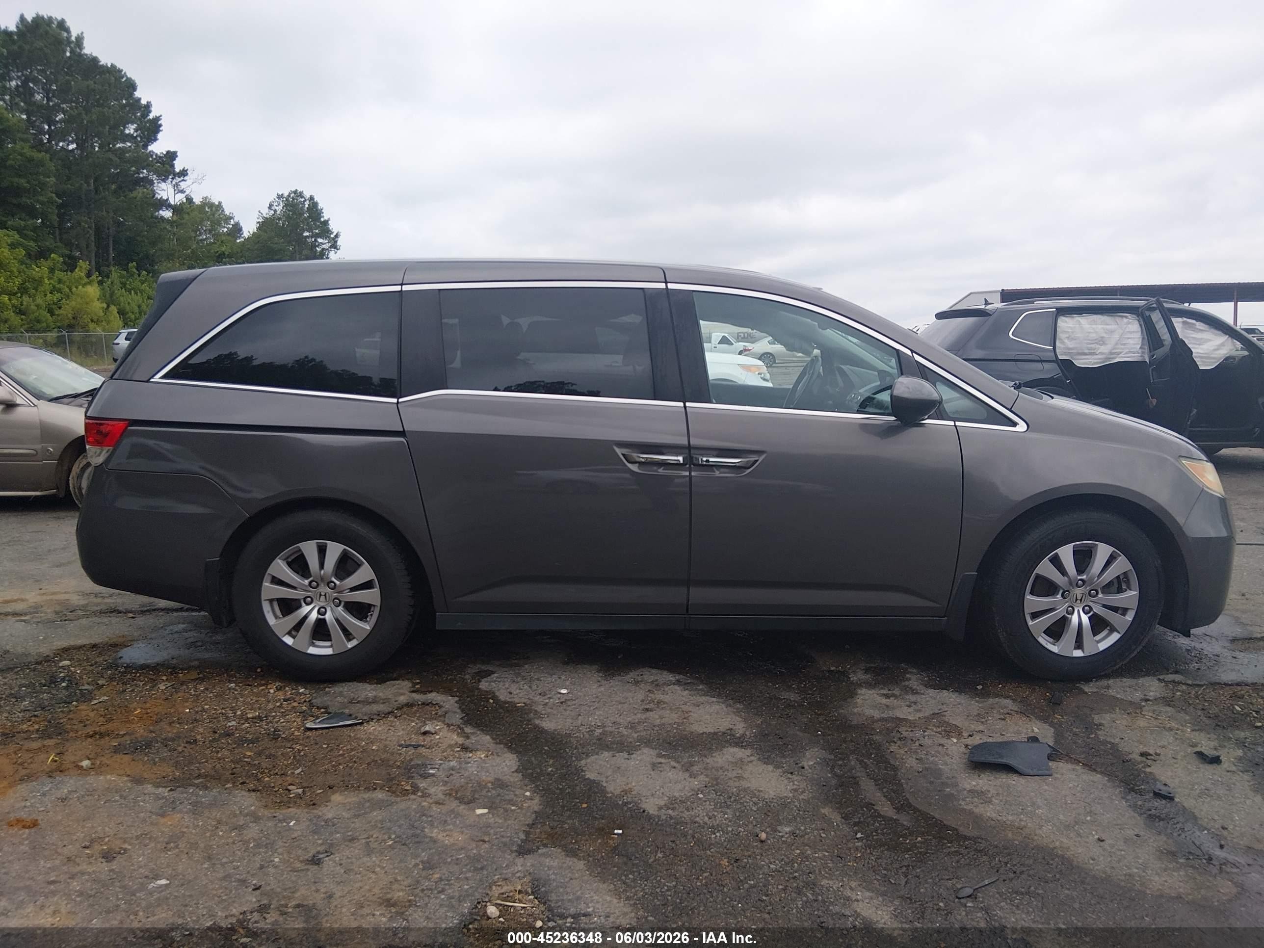 2015 Honda Odyssey Ex-l Gray vin: 5FNRL5H62FB001973