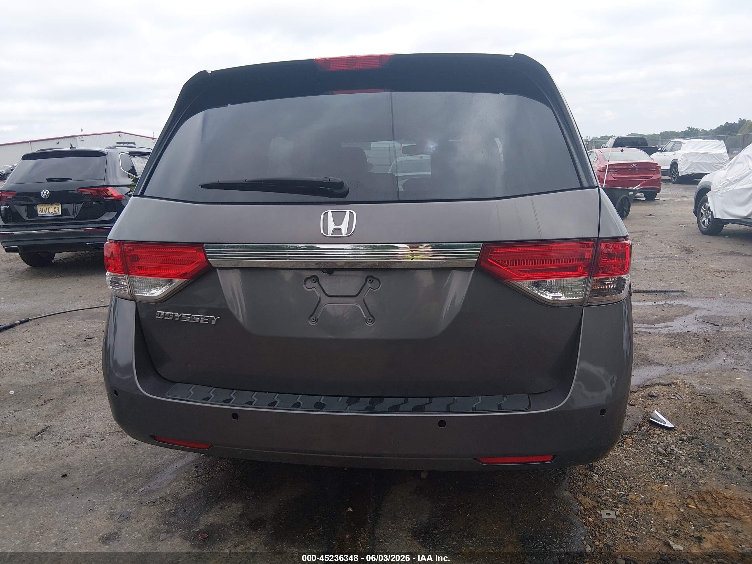 2015 Honda Odyssey Ex-l Gray vin: 5FNRL5H62FB001973