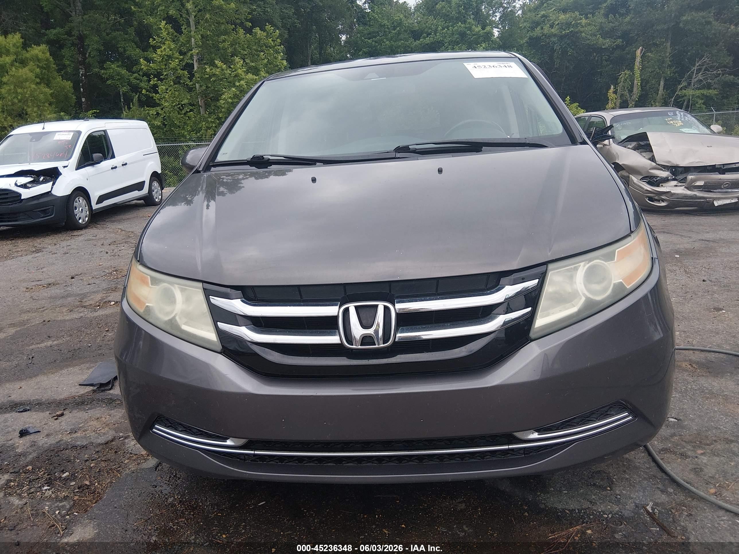 2015 Honda Odyssey Ex-l Gray vin: 5FNRL5H62FB001973