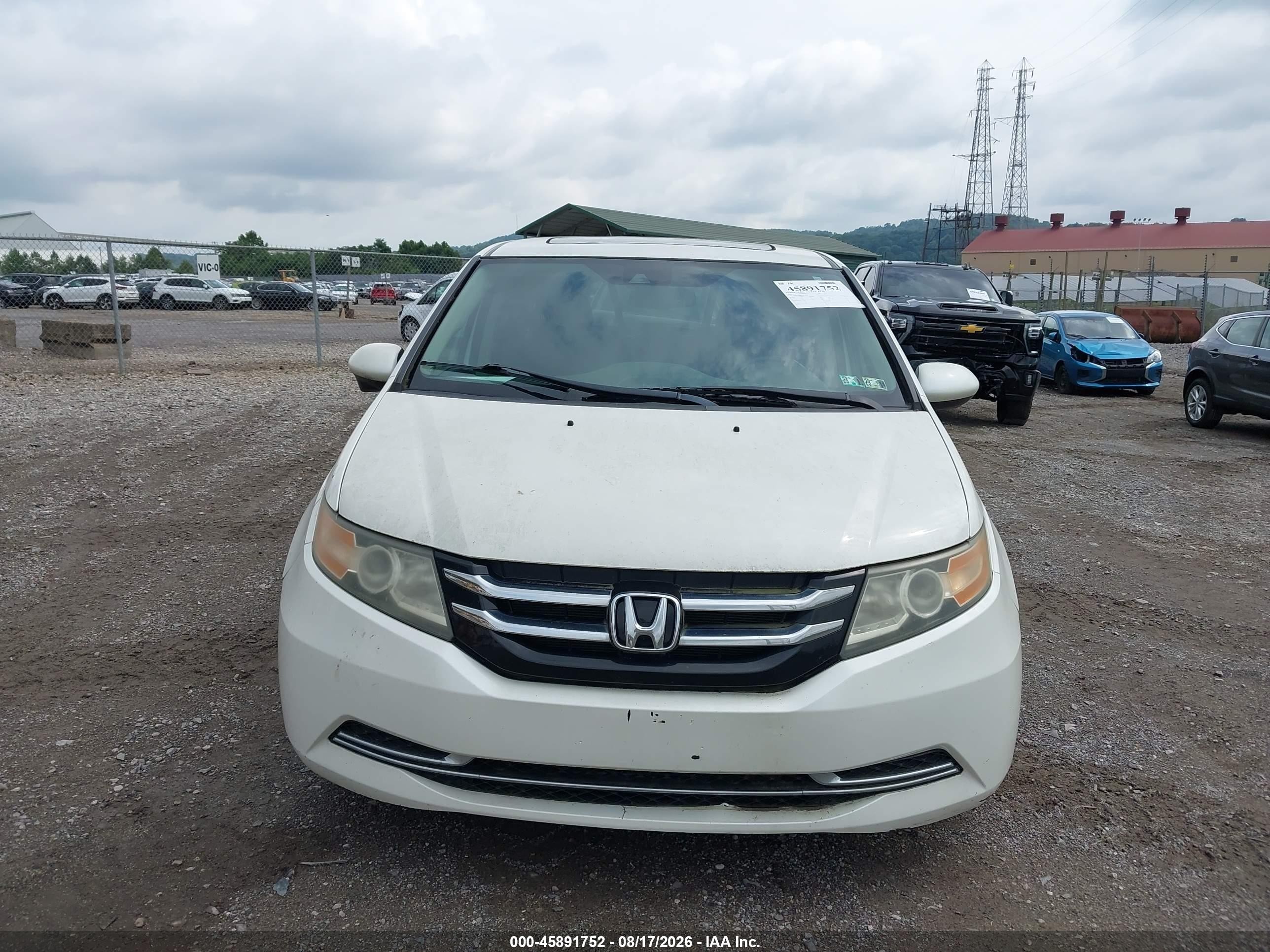 2015 Honda Odyssey Ex-l White vin: 5FNRL5H62FB011905